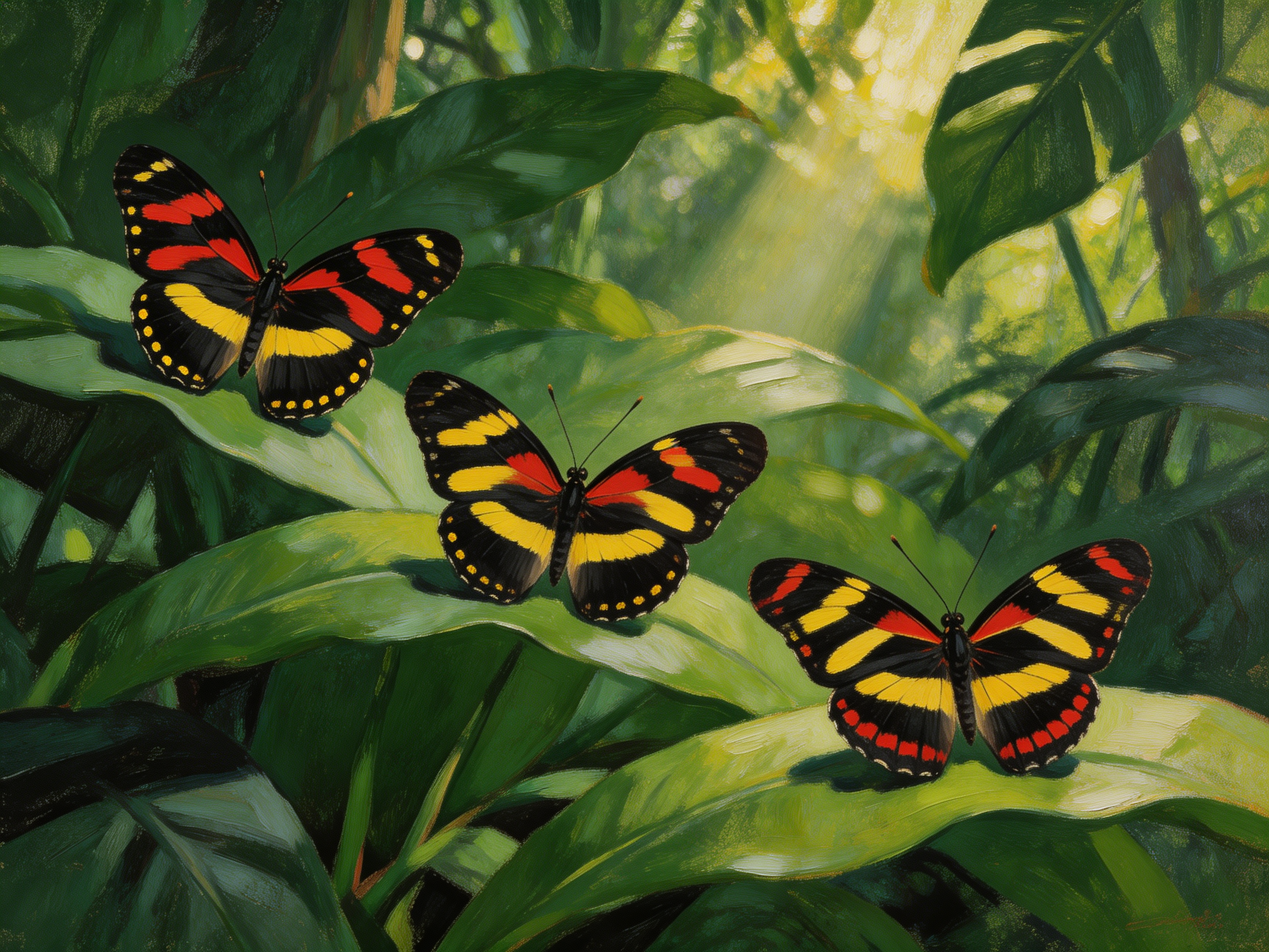 Three Heliconius Longwing