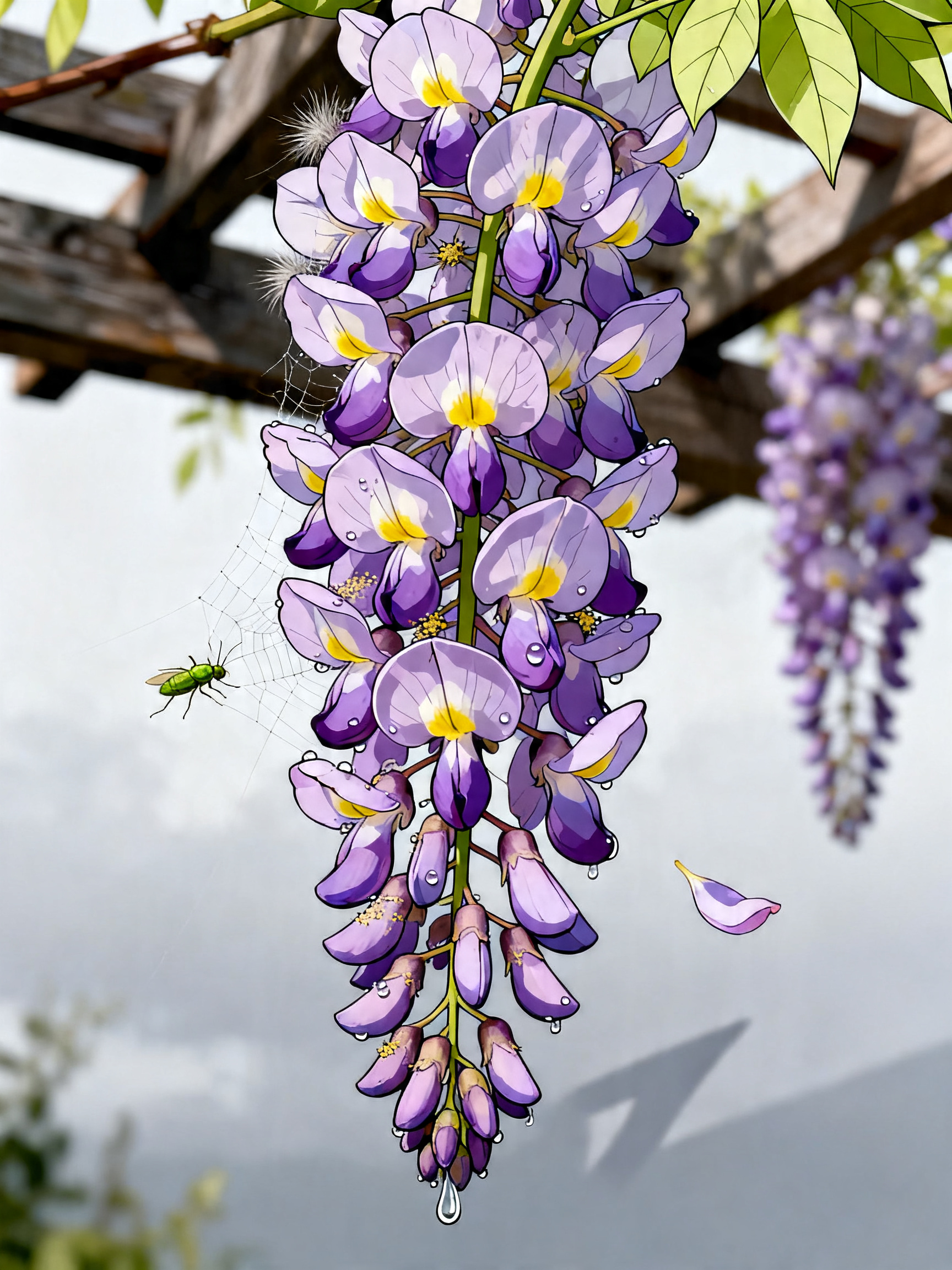 Wisteria Cascade painting