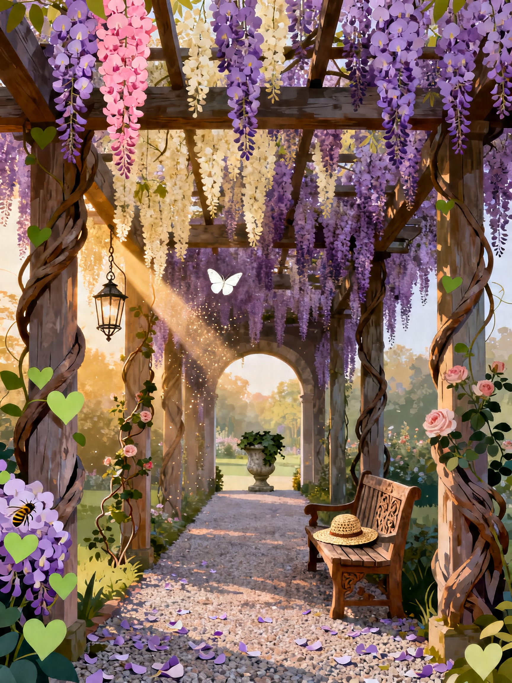 Wisteria Pergola Walk painting