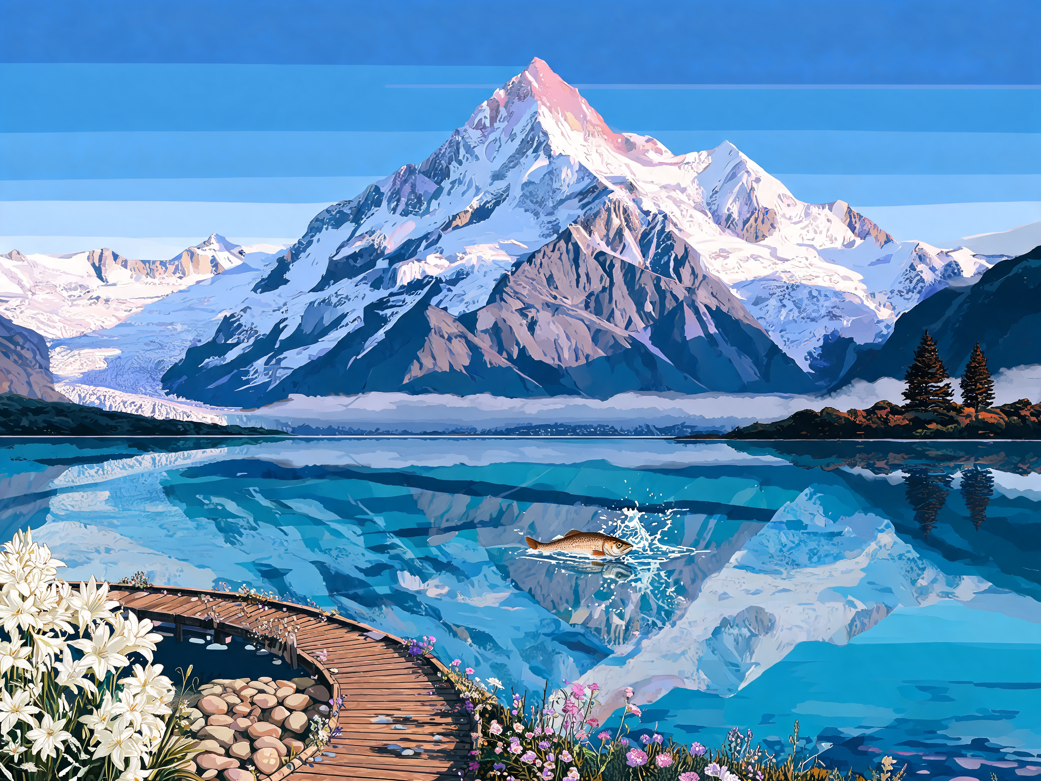 Alpine Lake Reflection