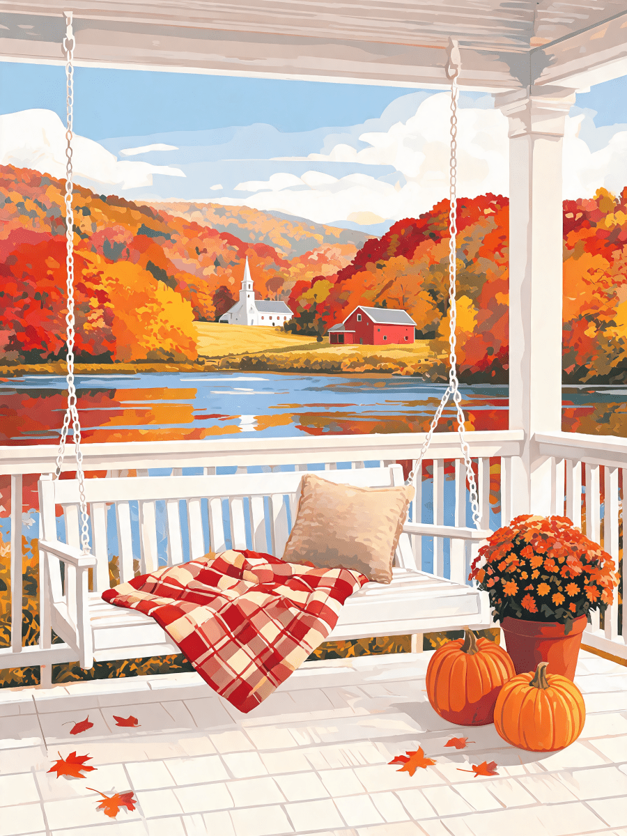 Autumn Porch Swing - Escape by Numbers