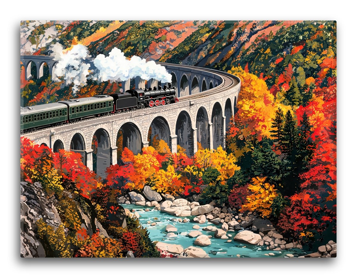 Autumn Viaduct Crossing - Escape by Numbers