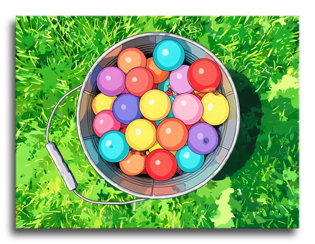Backyard Balloon Bucket - Escape by Numbers