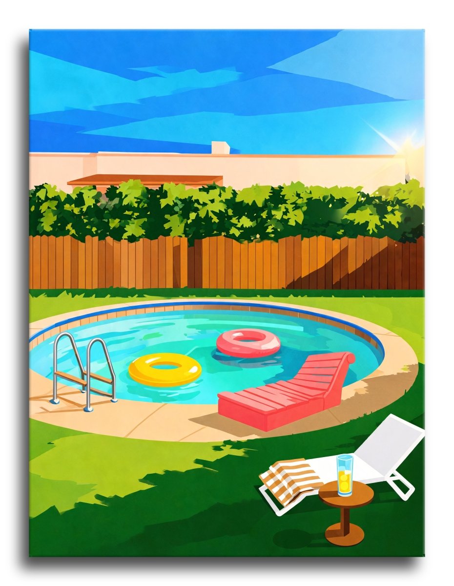 Backyard Cabana Pool - Escape by Numbers