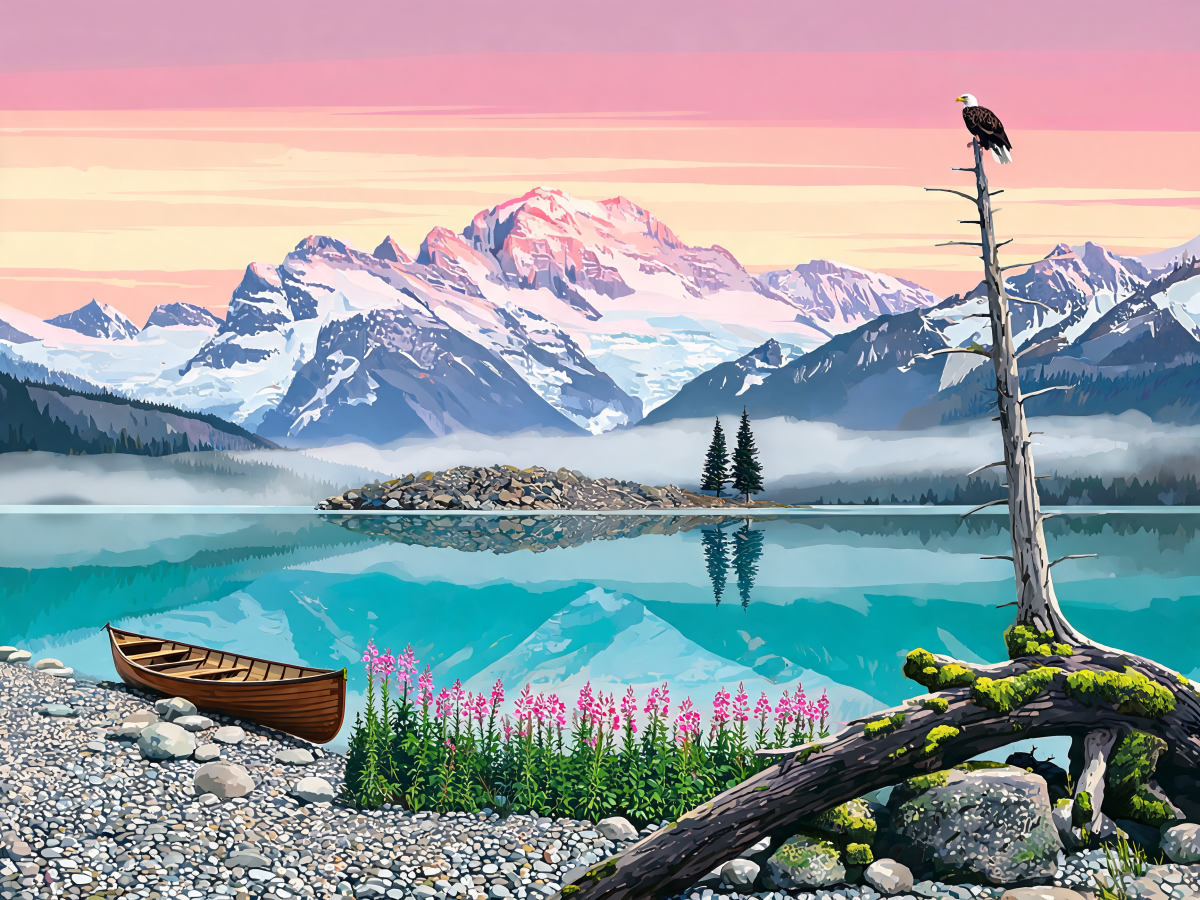Banff Glacial Panorama - Escape by Numbers