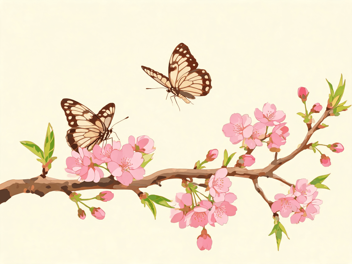 Blossom Butterfly Pair - Escape by Numbers