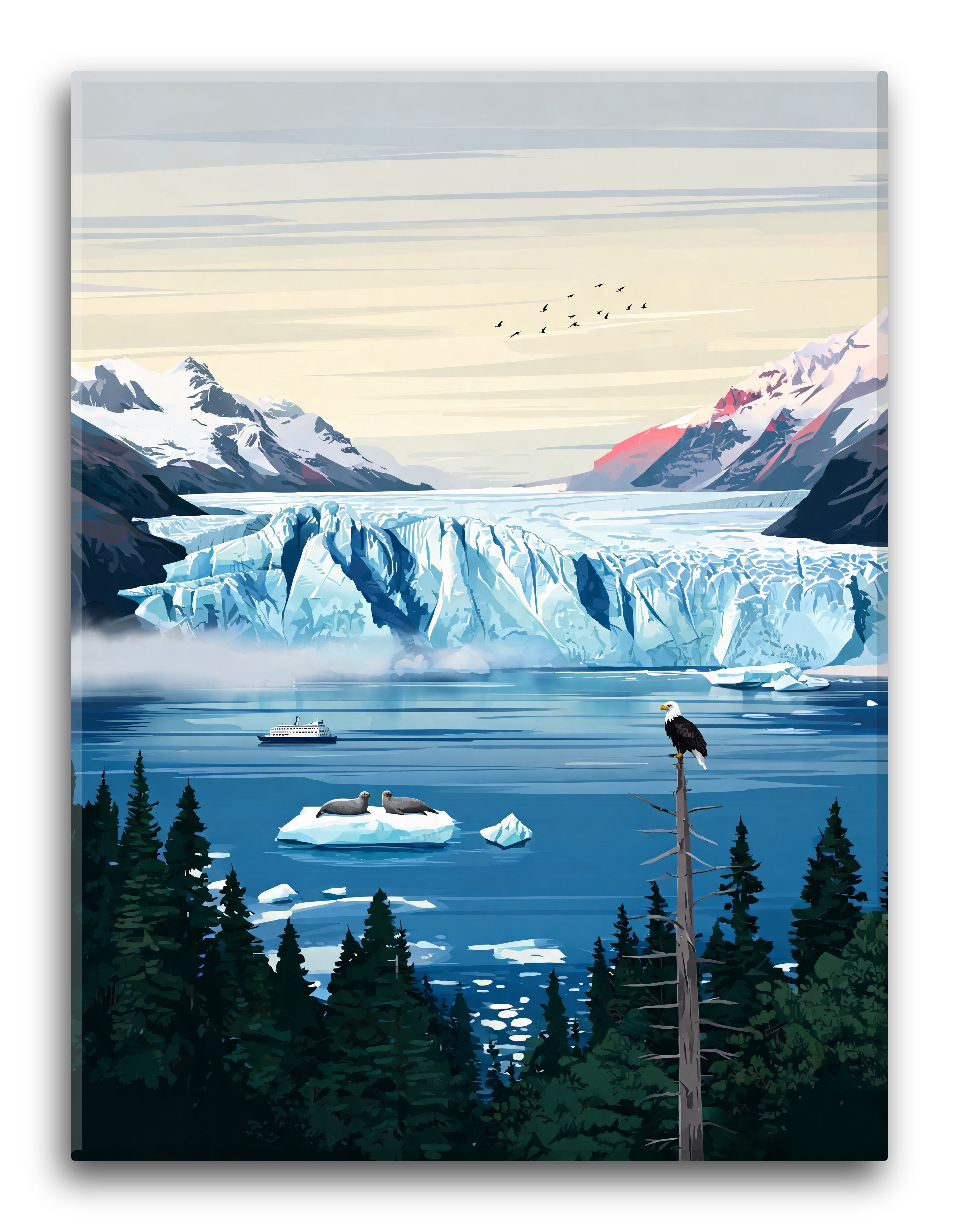 Blue Glacier Calving