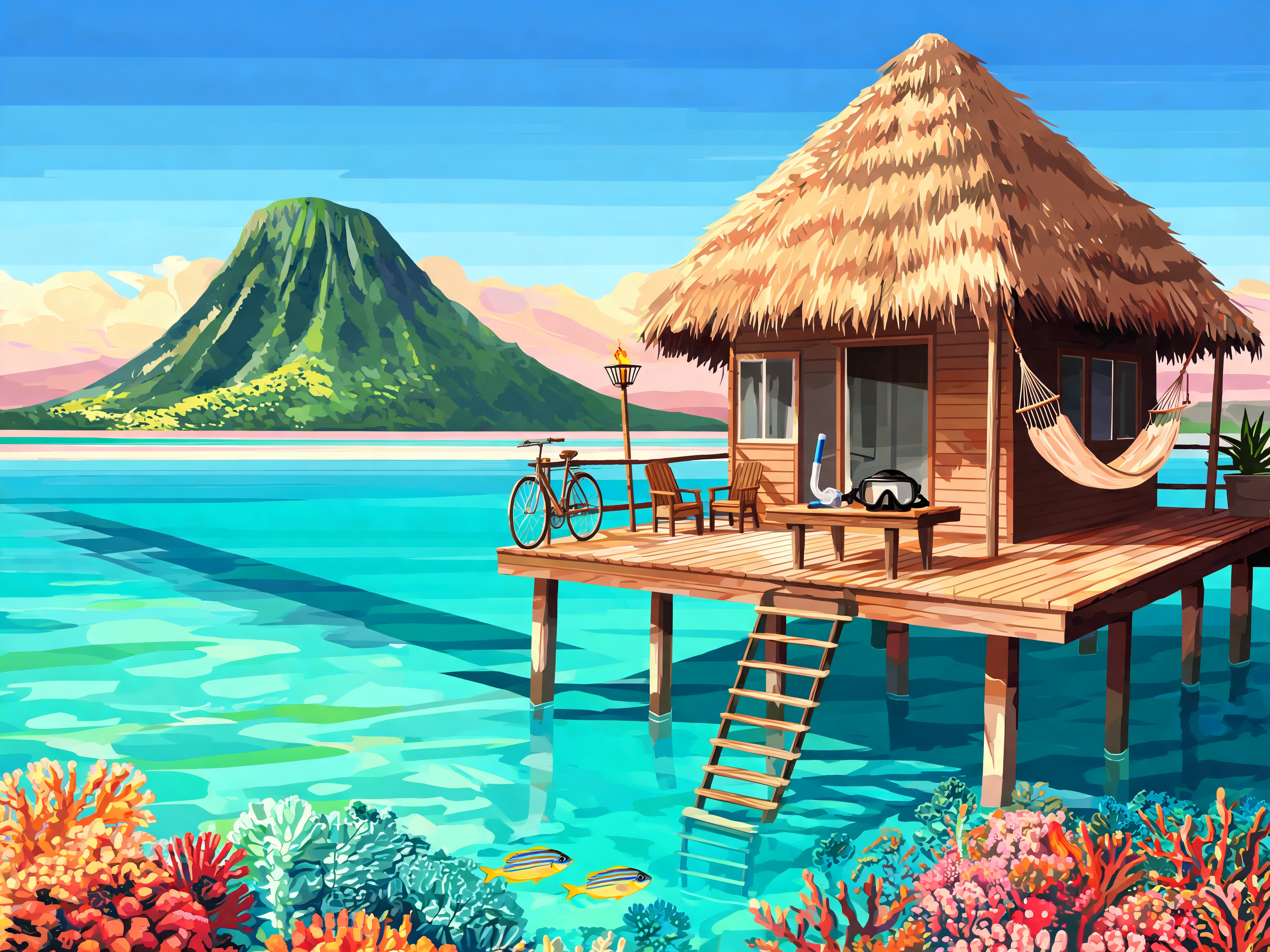 Bora Lagoon Volcano