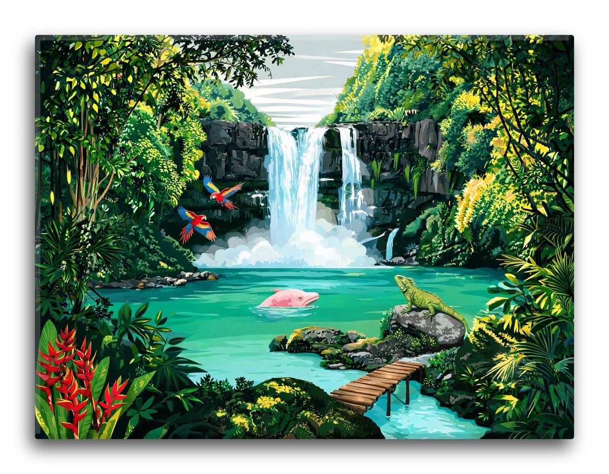Brazilian Rainforest Falls - Escape by Numbers