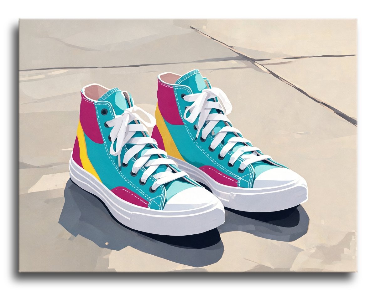 Canvas High Tops - Escape by Numbers