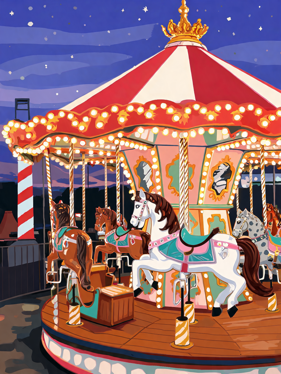 Carousel Dusk Lights - Escape by Numbers