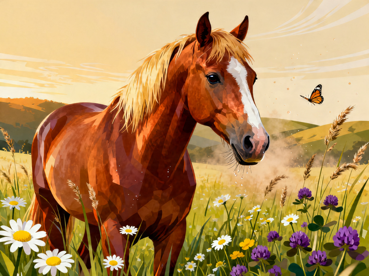 Chestnut Meadow Horse - Escape by Numbers