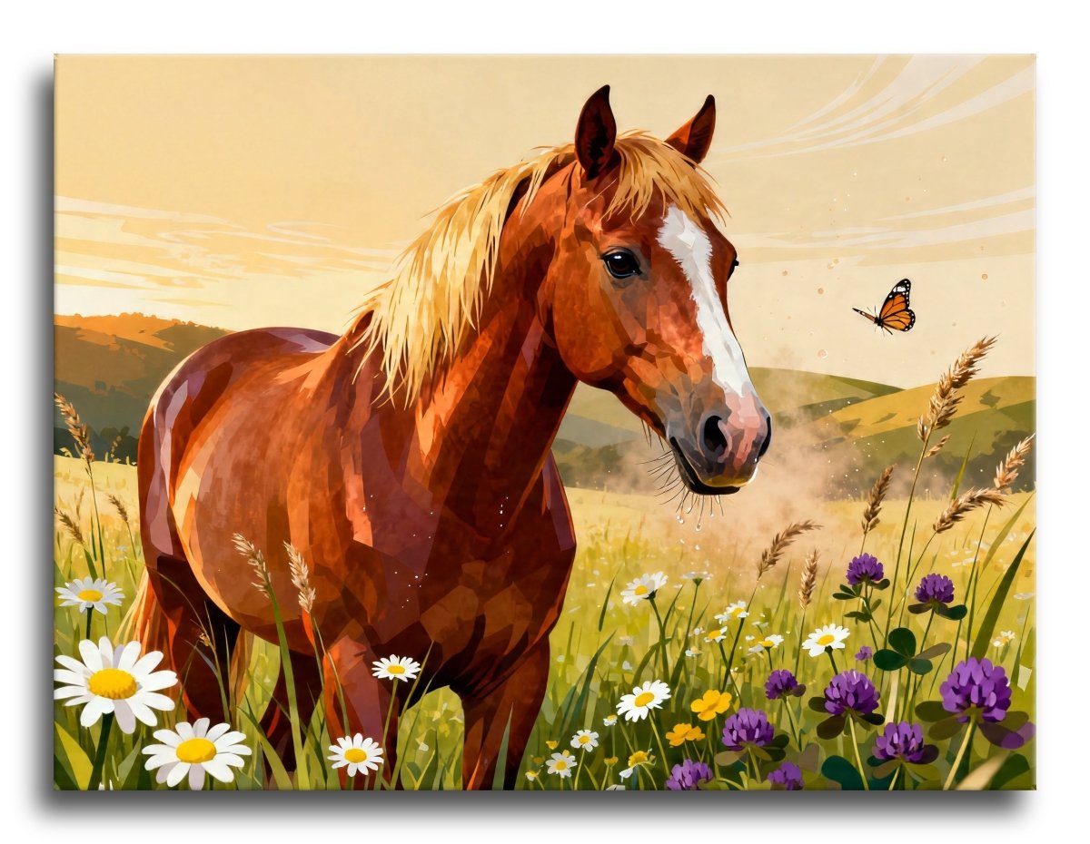 Chestnut Meadow Horse - Escape by Numbers