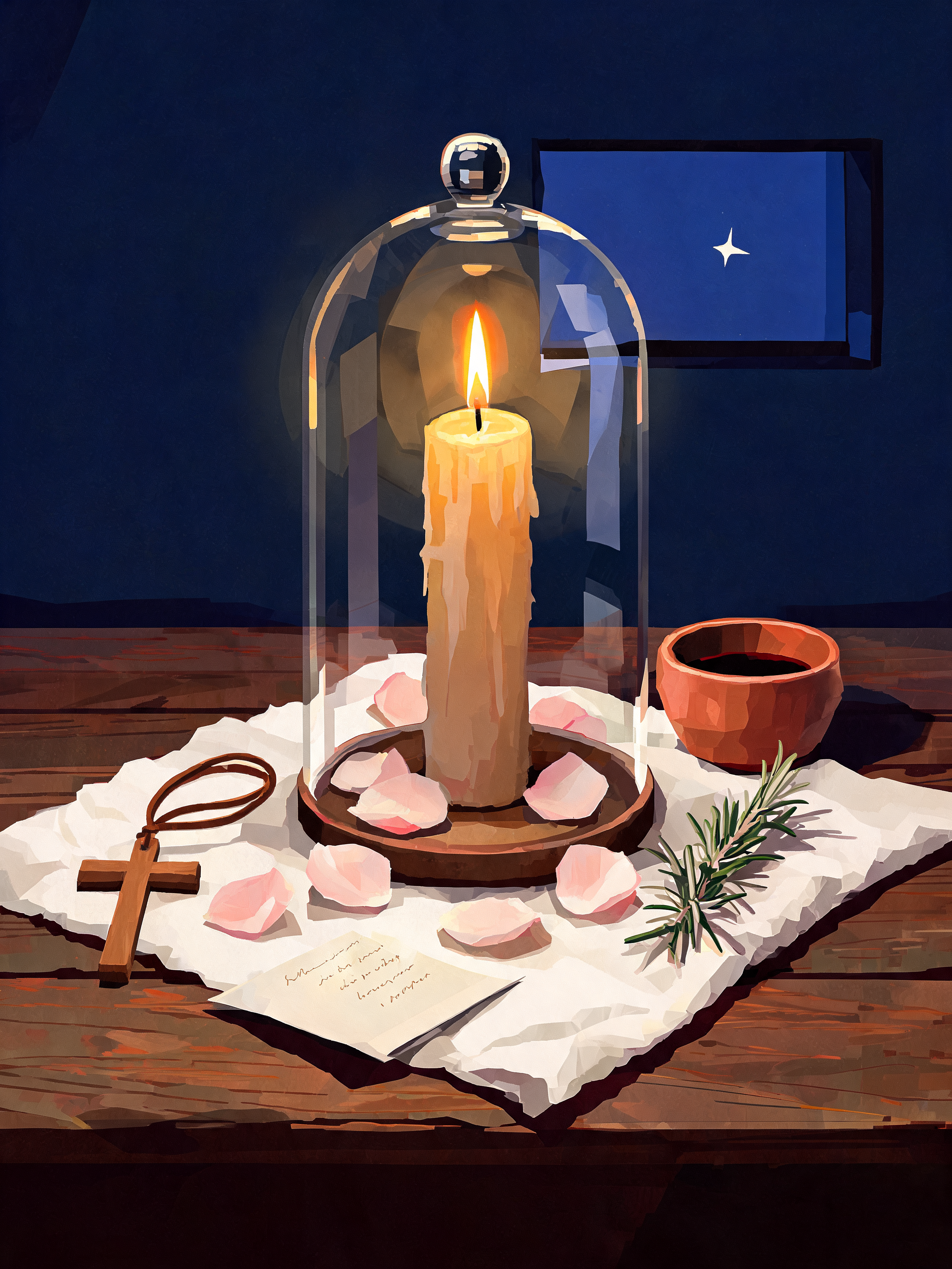 Cloche Sheltered Flame