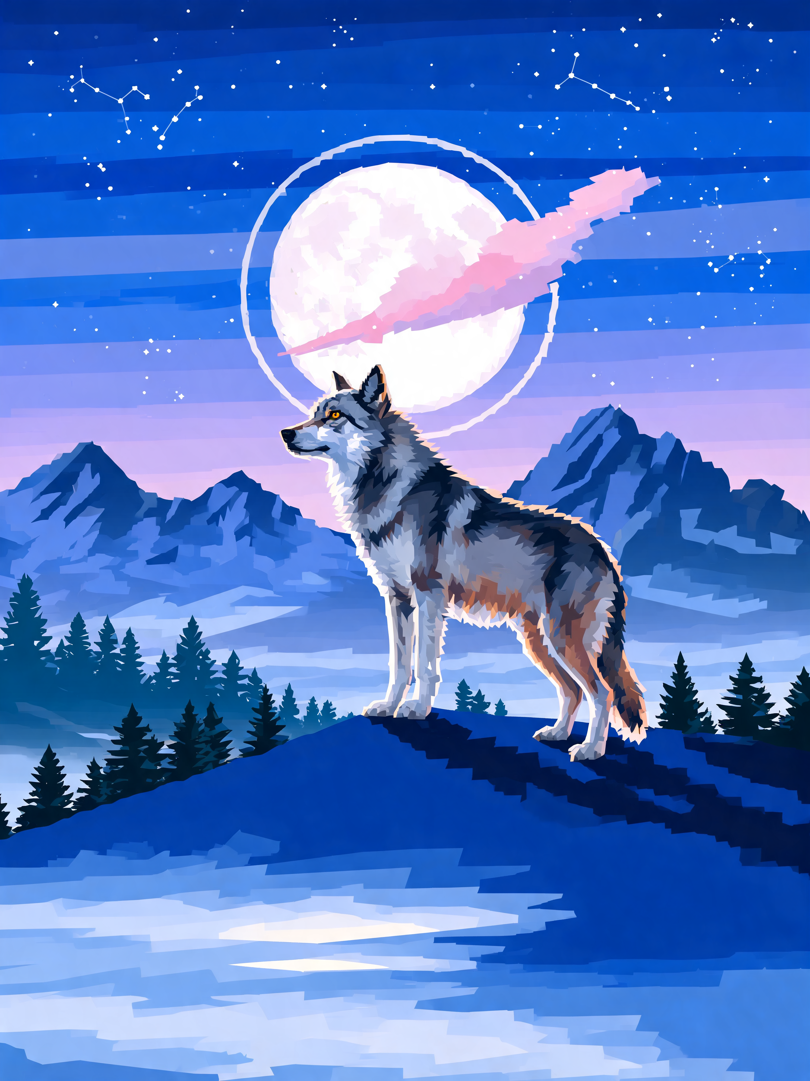 Color Block Ridge Wolf