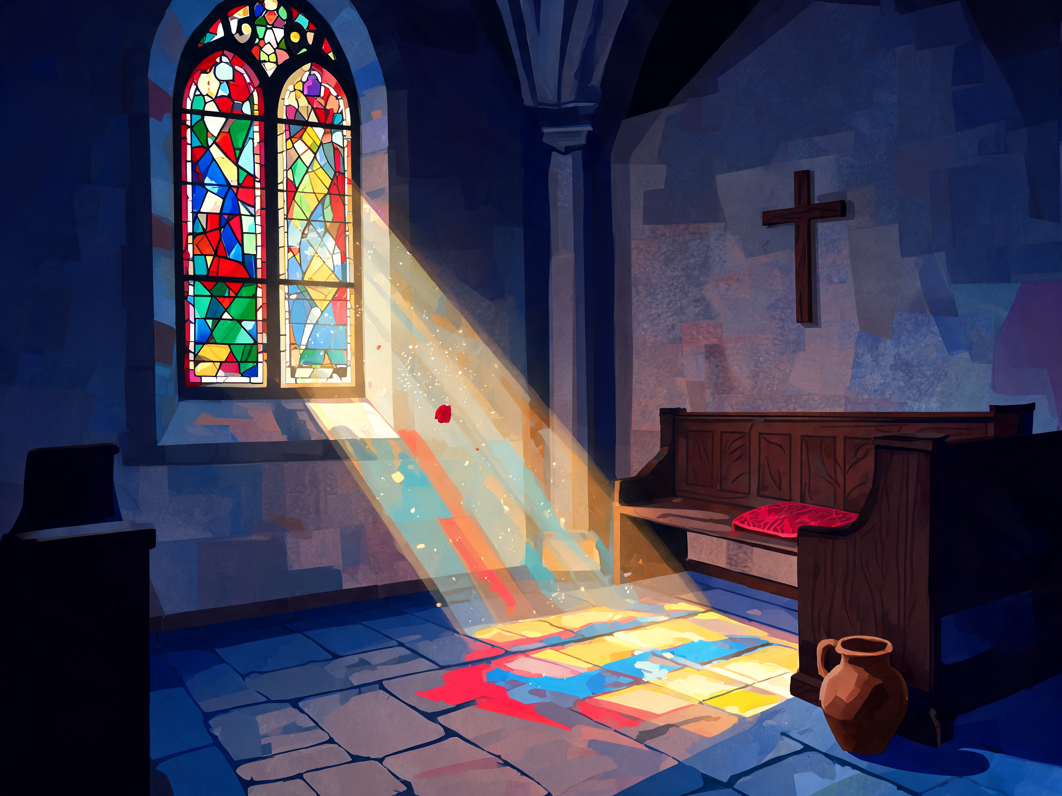 Colored Light Floor