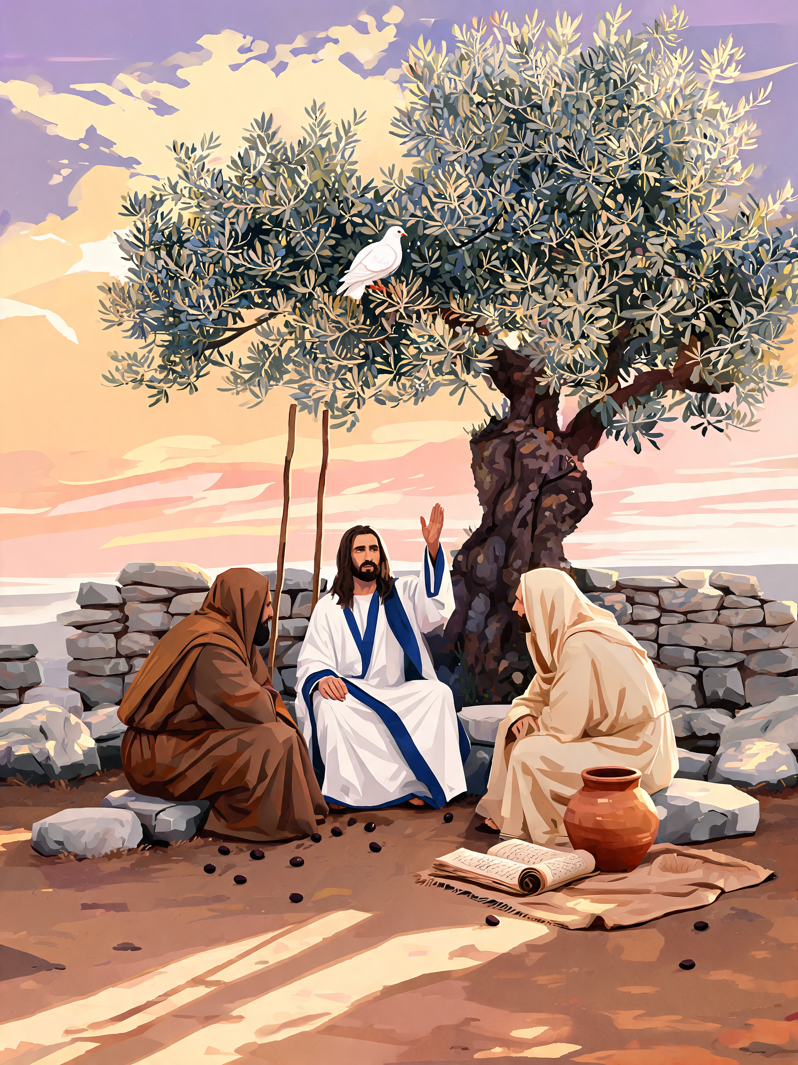 Conversation Beneath Olive