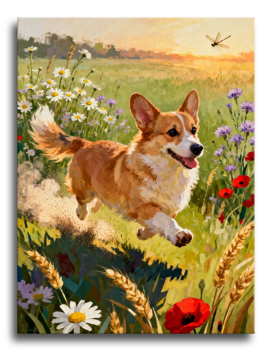 Corgi Wildflower Run - Escape by Numbers
