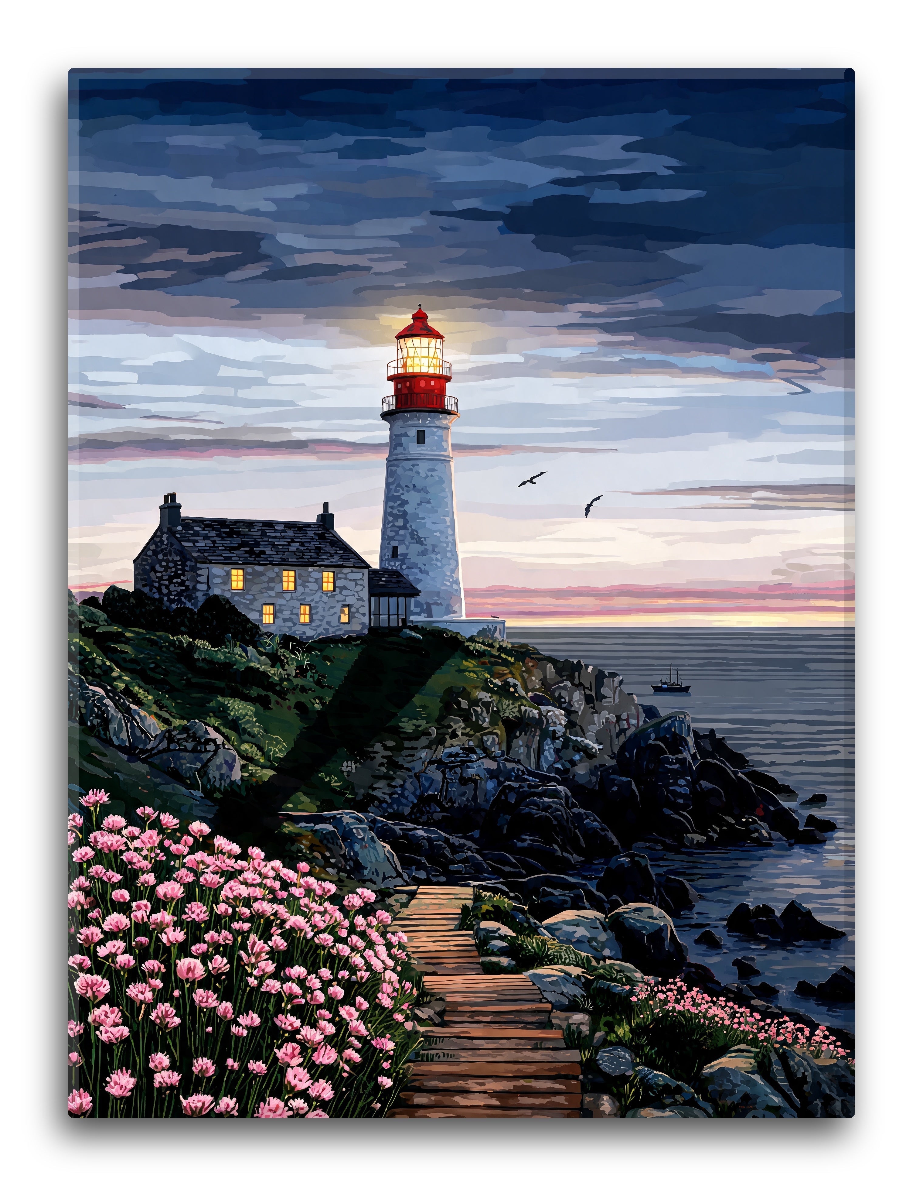Cornish Lighthouse Headland