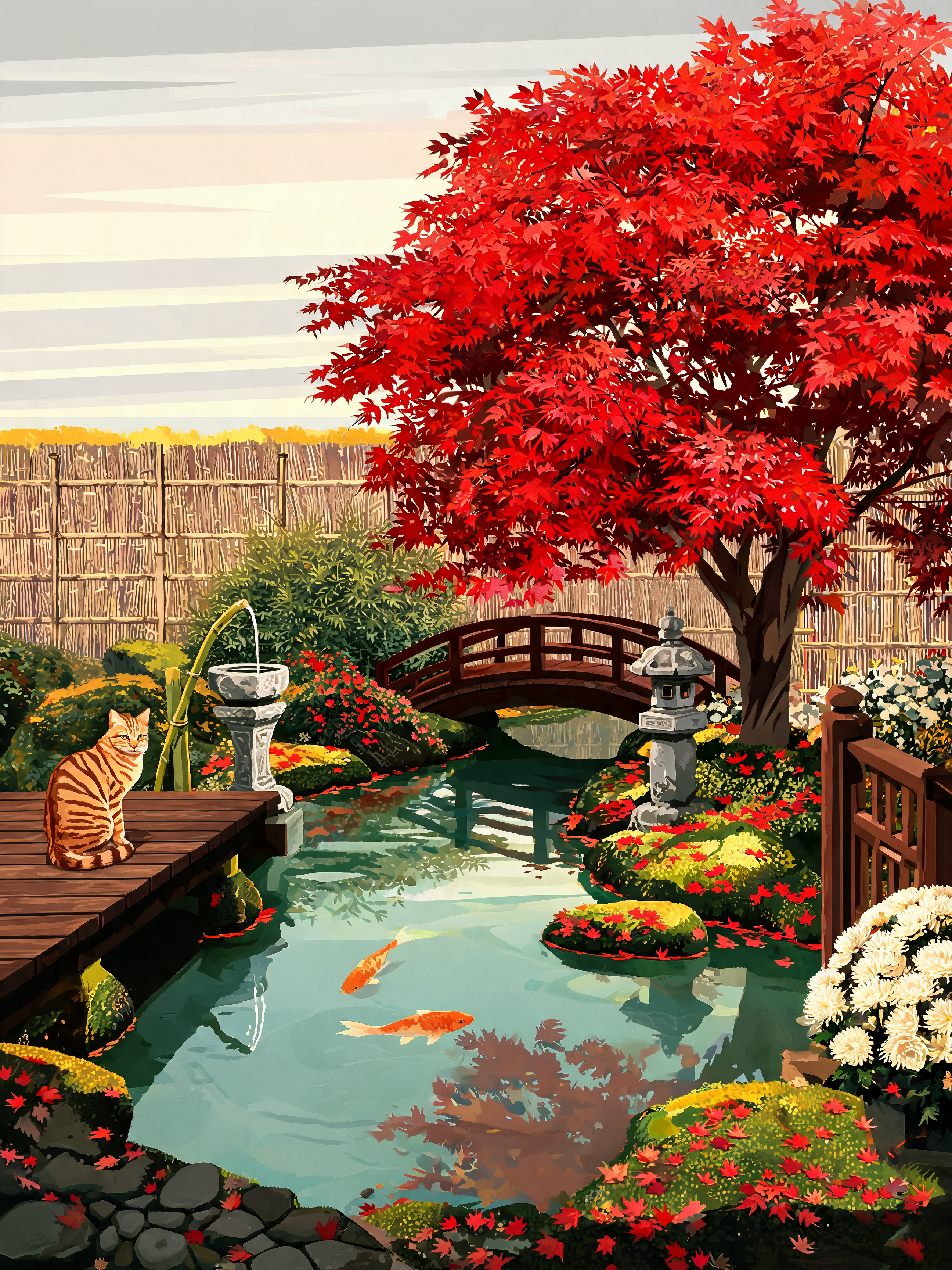 Crimson Maple Pond