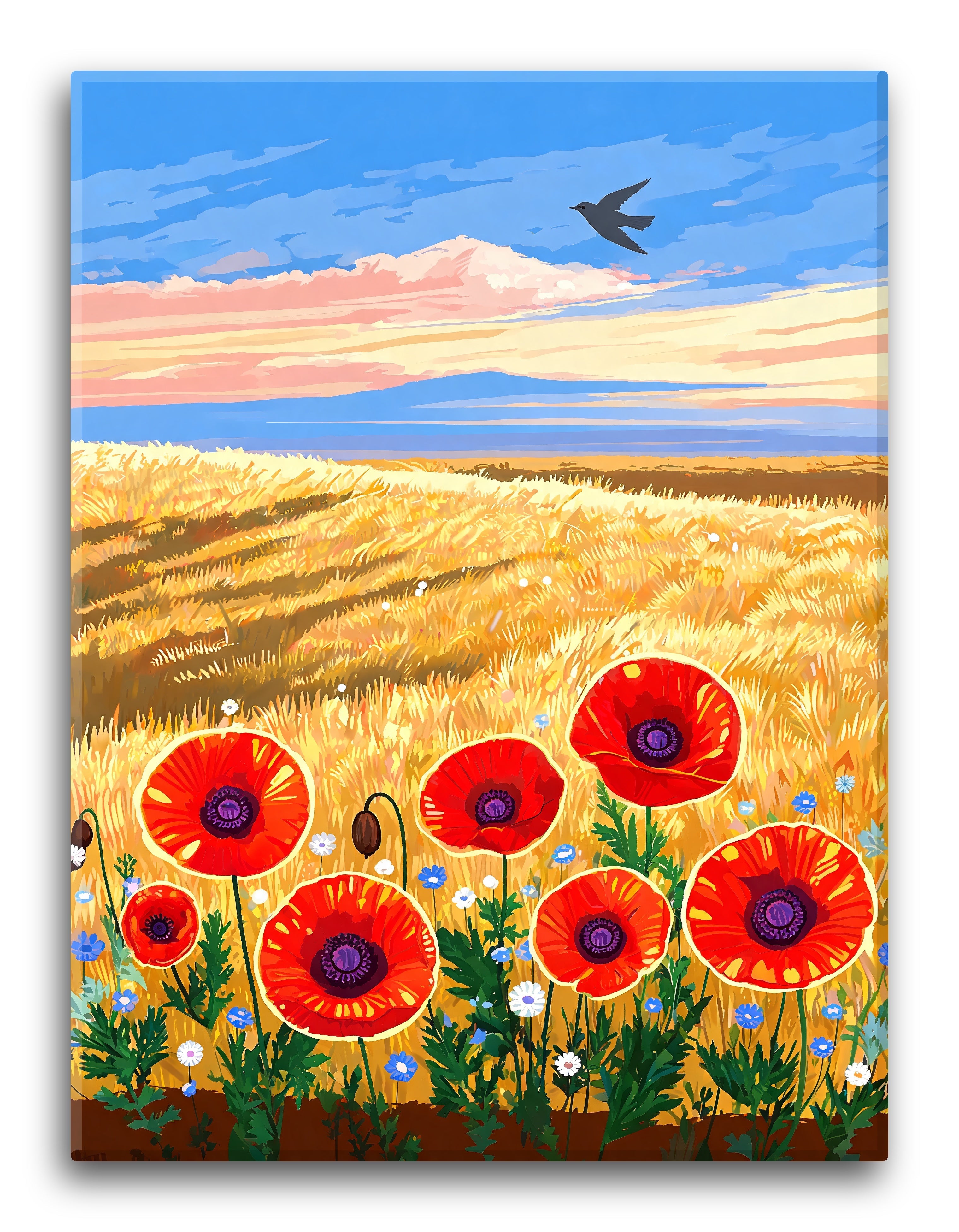Crimson Poppy Burst Bloom