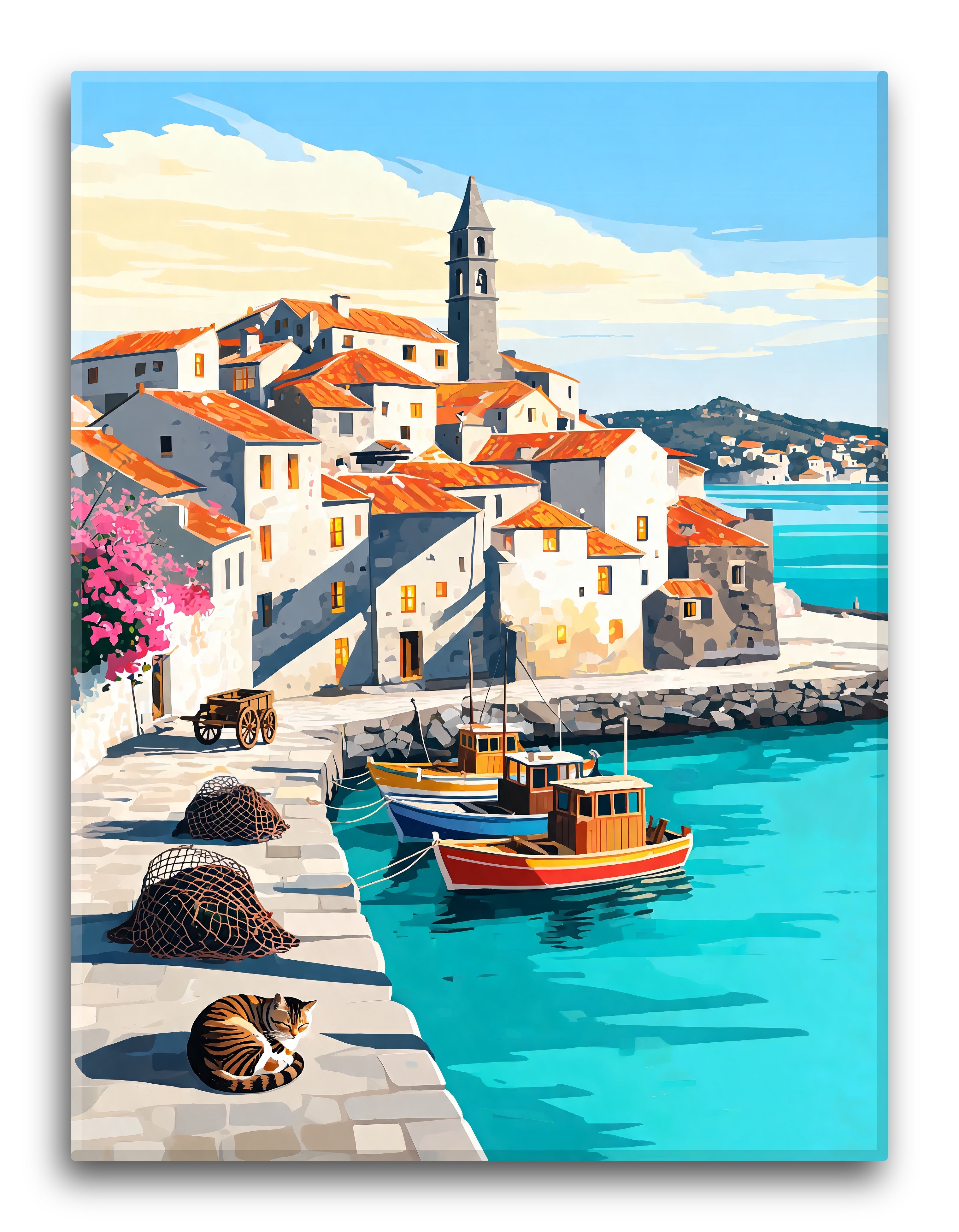Croatian Harbor Boats