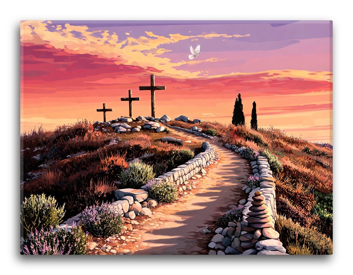 Crosses Magenta Dusk - Escape by Numbers