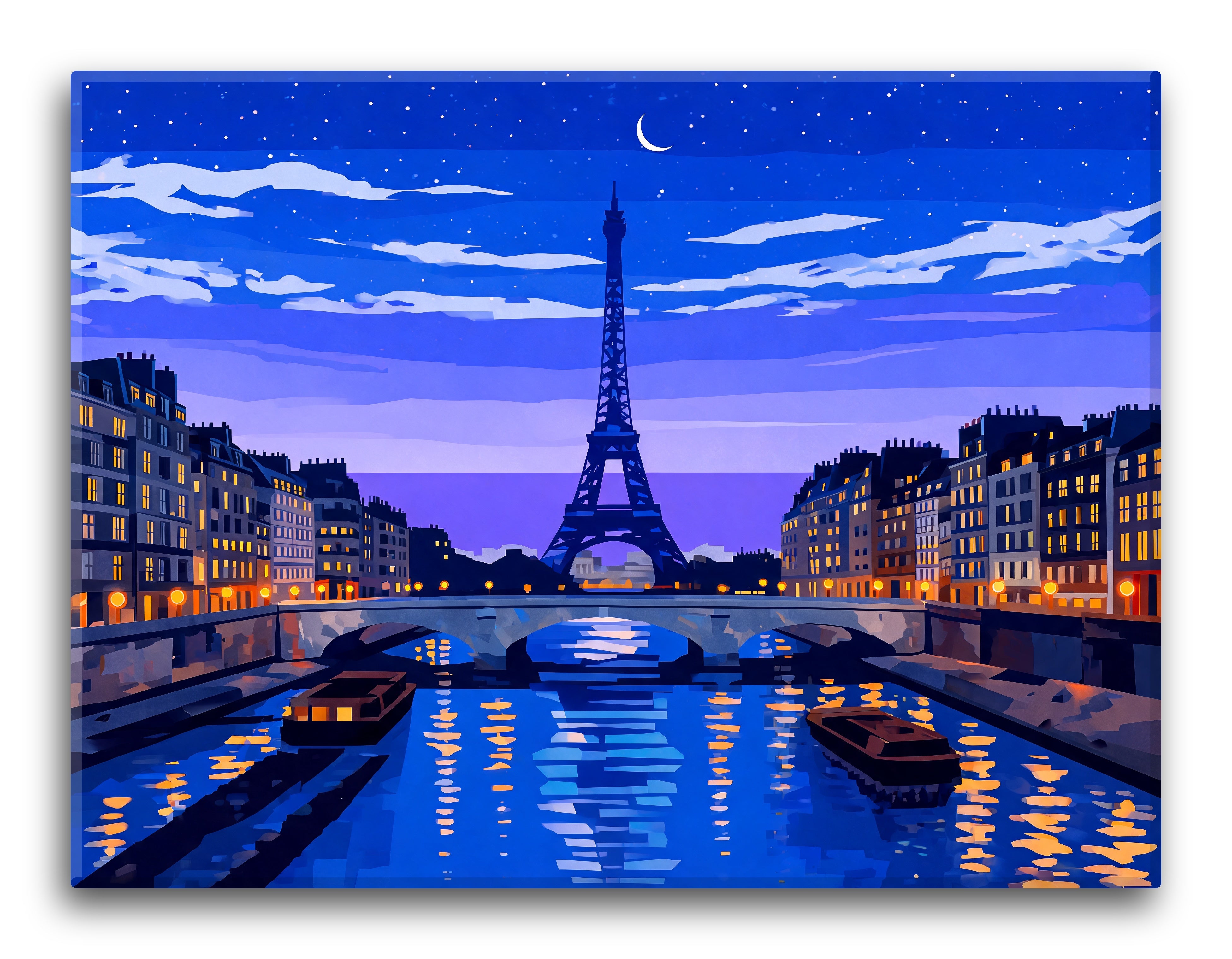 Cubist Paris Nightscape