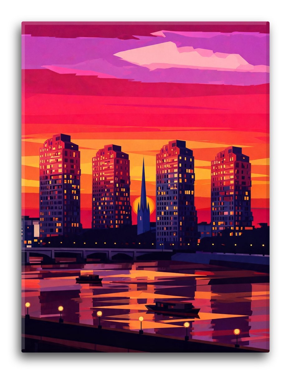 Cubist Skyline Sunset - Escape by Numbers