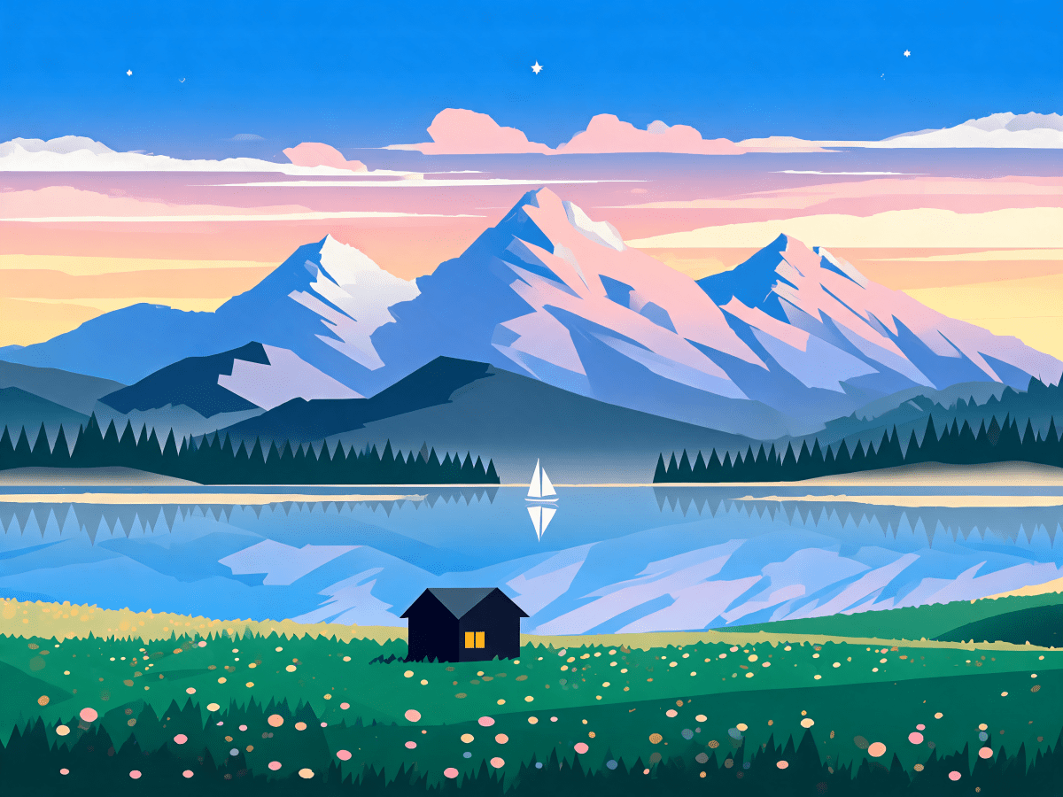 Dawn Color Block Peaks - Escape by Numbers