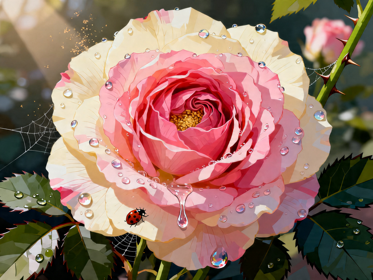 Dewdrop Rose - Escape by Numbers
