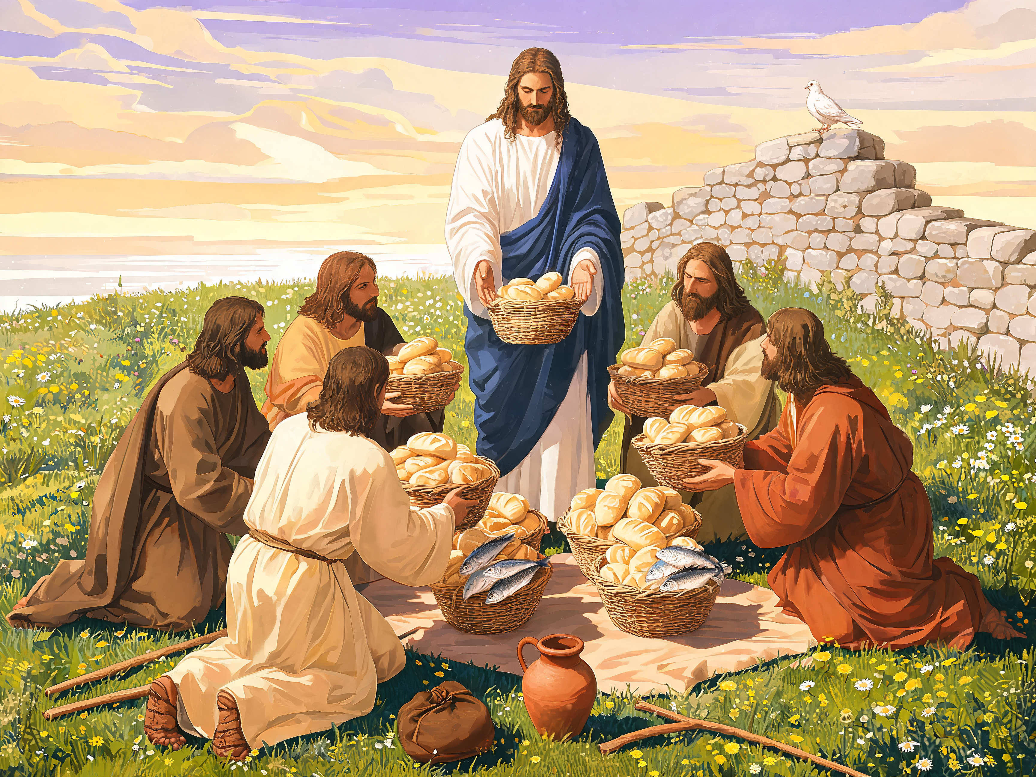Disciples Receiving Baskets