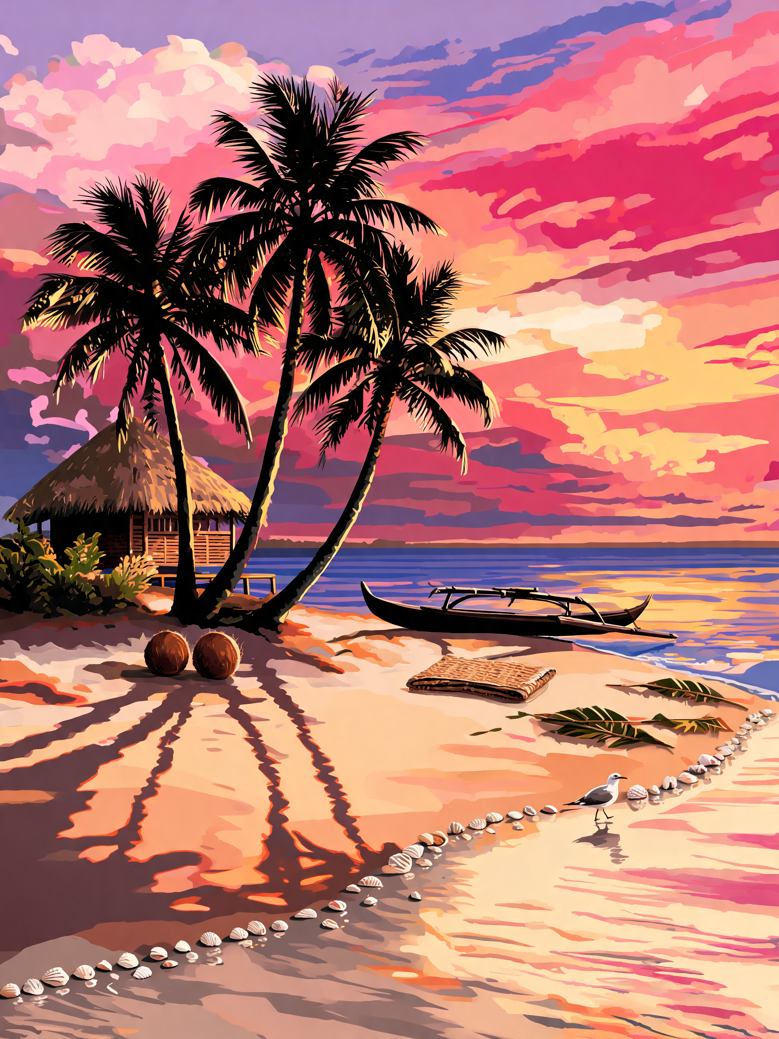 Fijian Palm Reflection