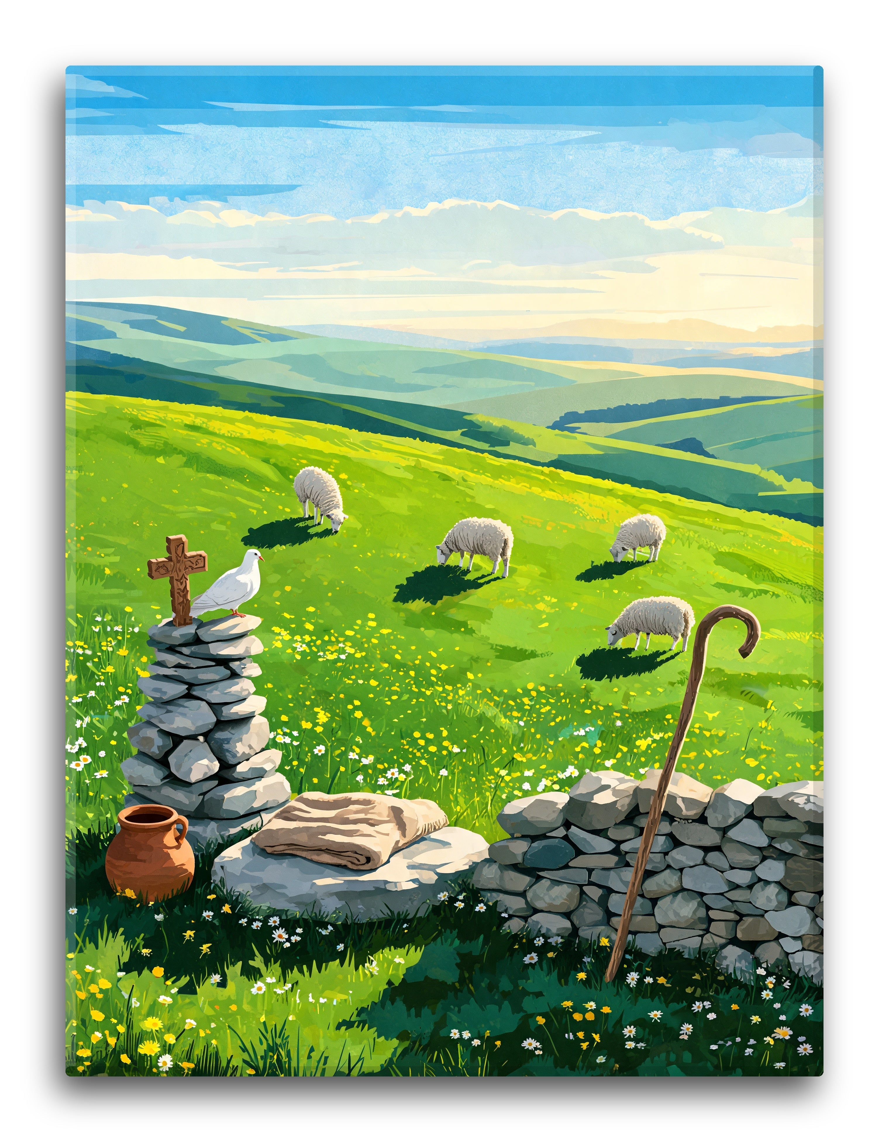 Flock On Green Hill