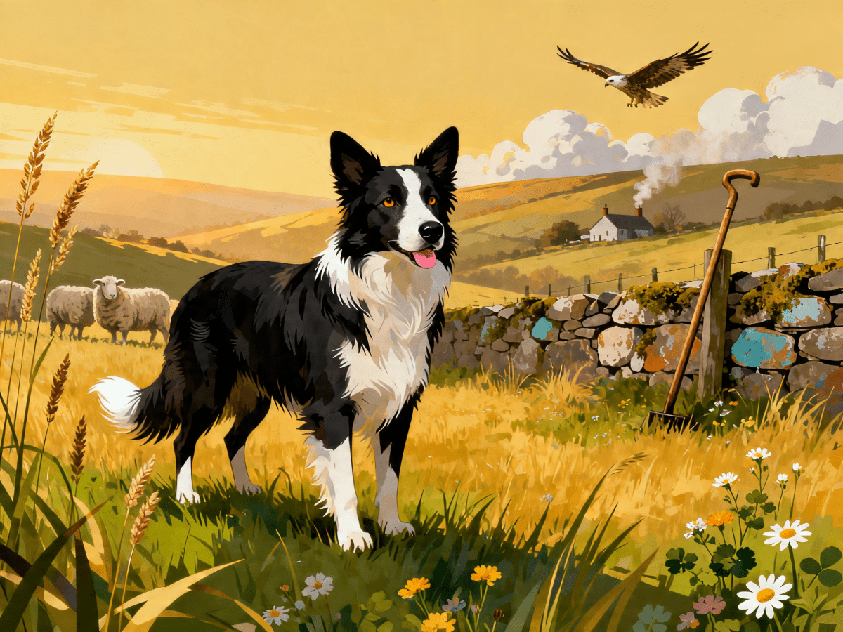 Focused Border Collie - Escape by Numbers