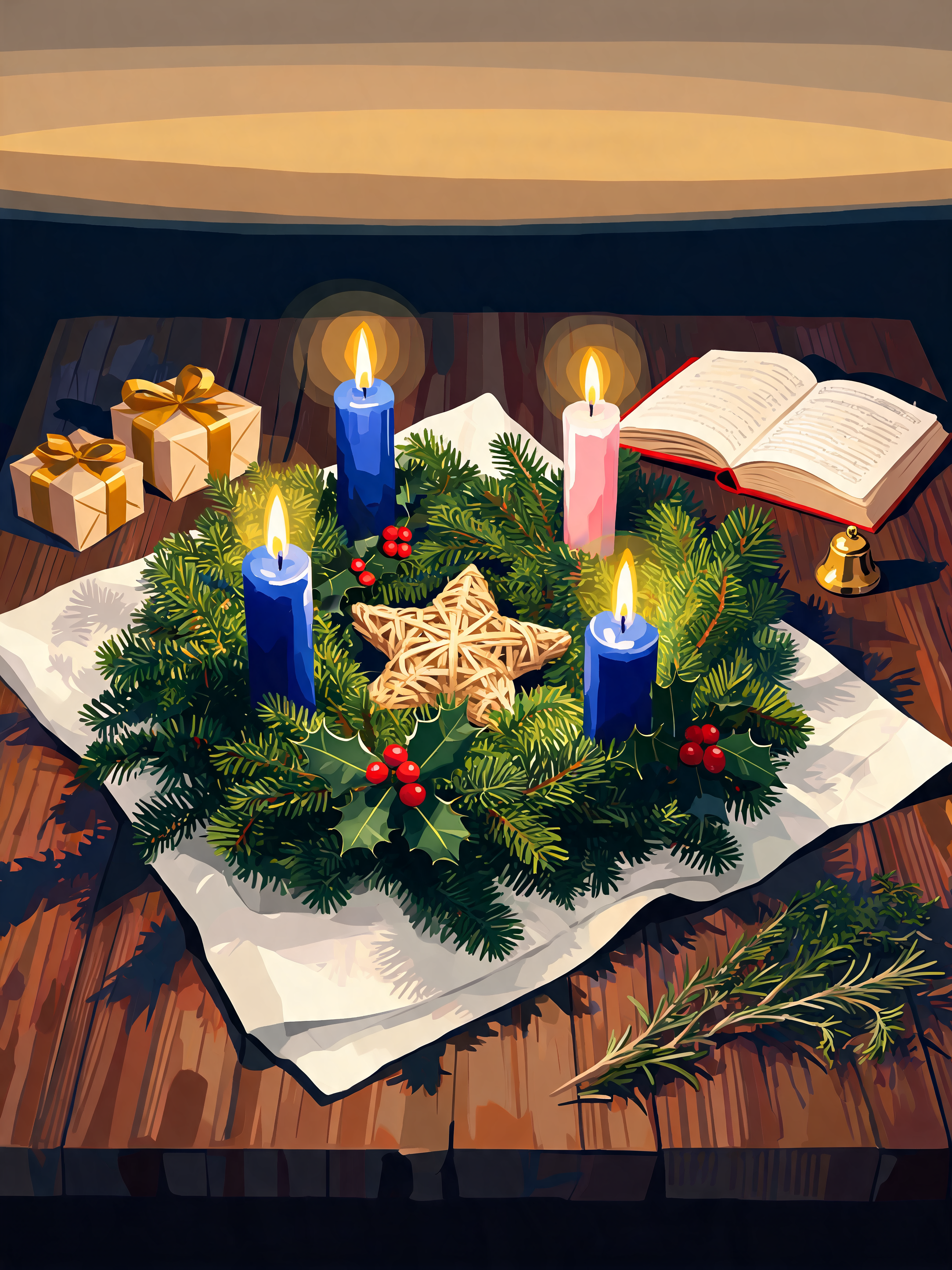 Four Candle Wreath