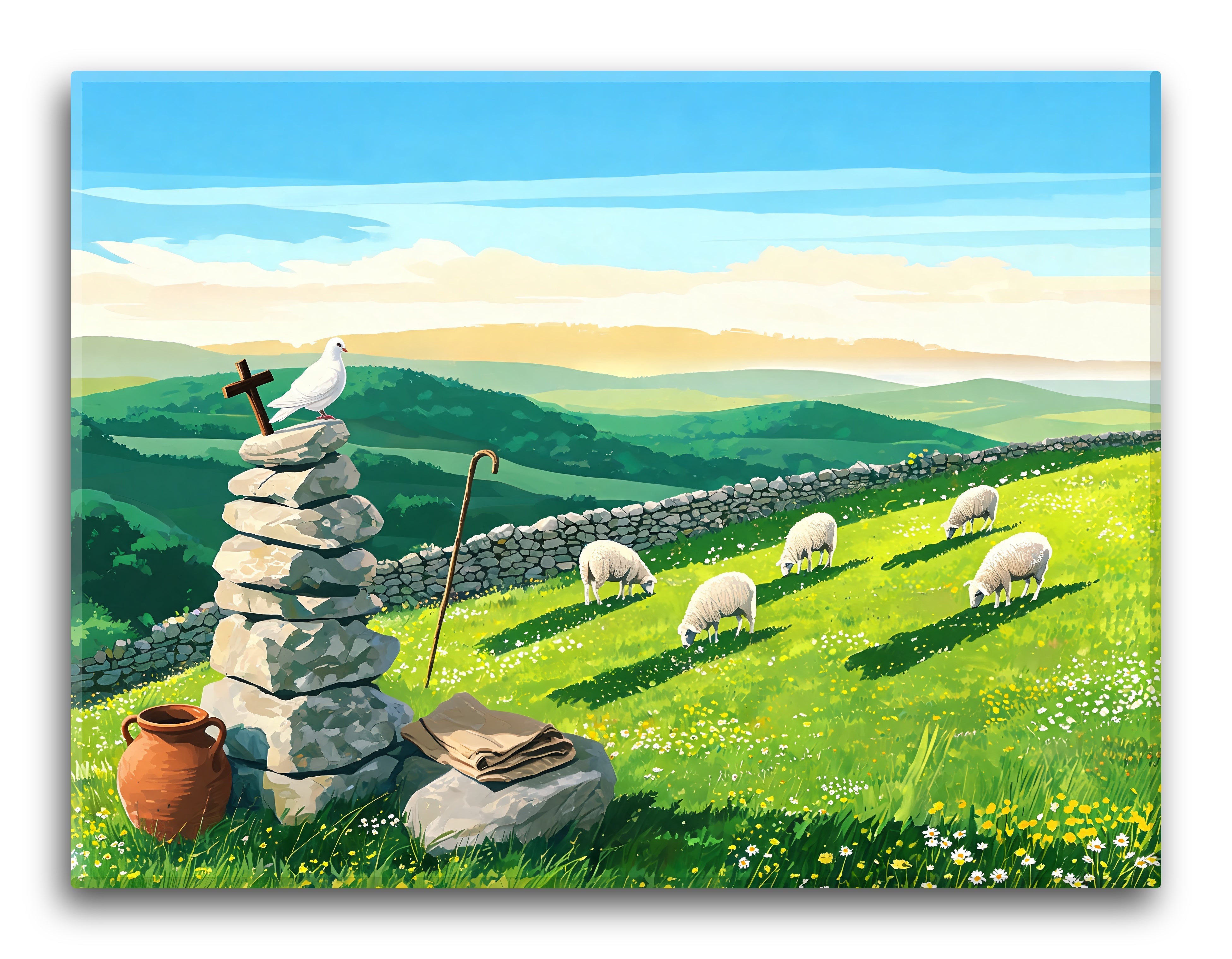 Gentle Hillside Flock