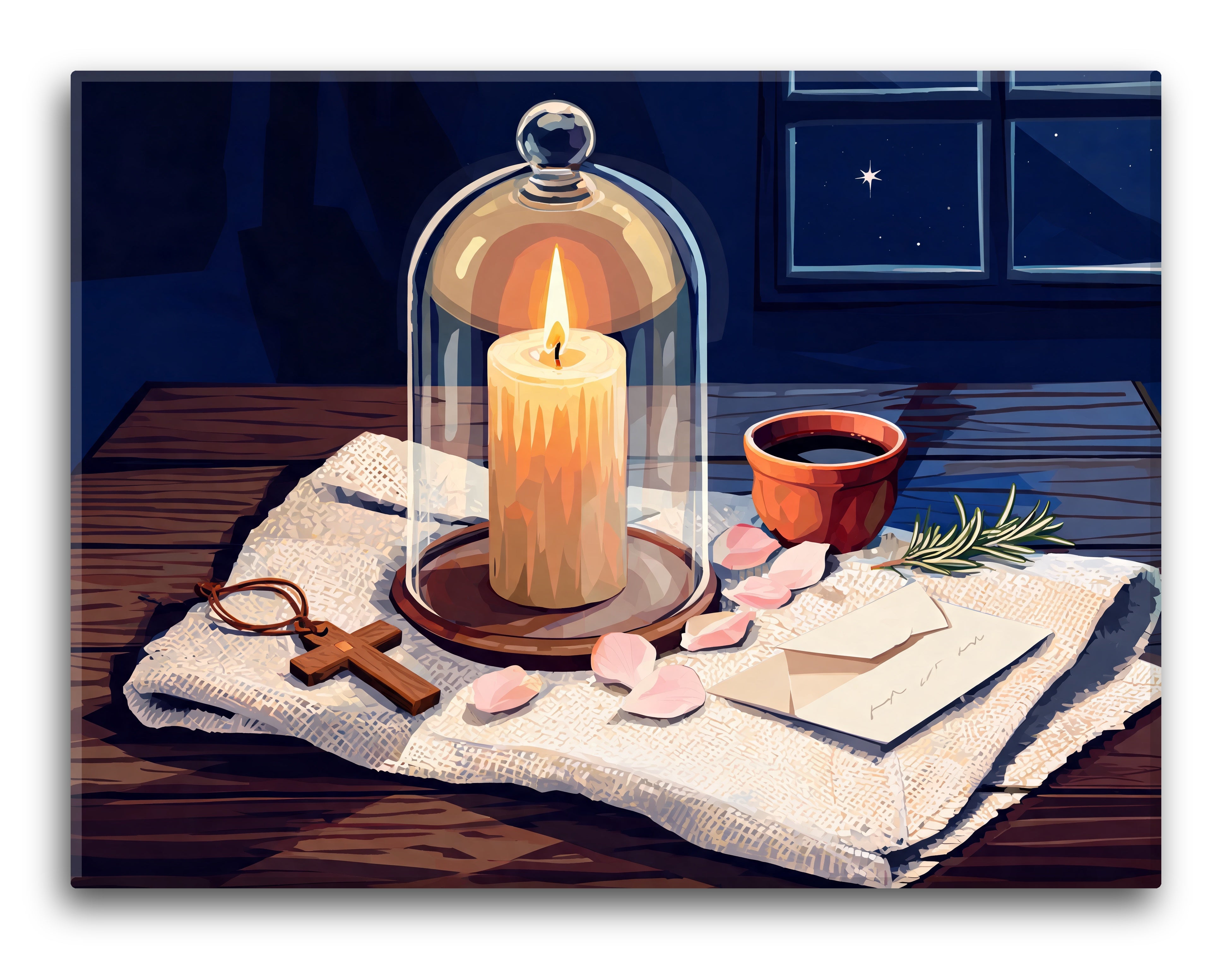 Glass Cloche Candle