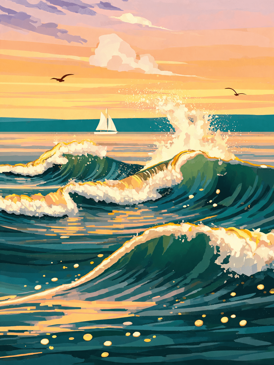 Gold Tide Wave Form - Escape by Numbers