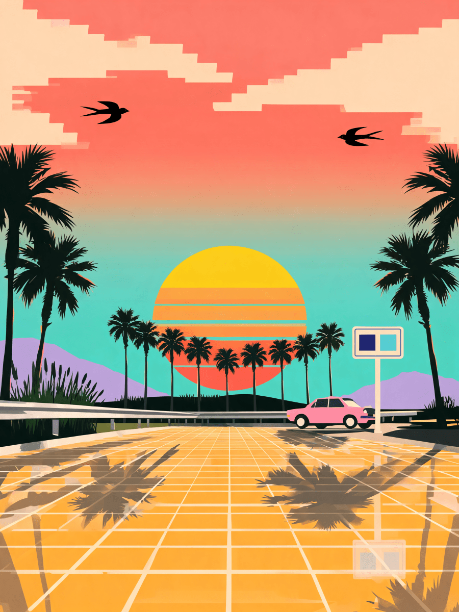 Golden Palm Horizon - Escape by Numbers