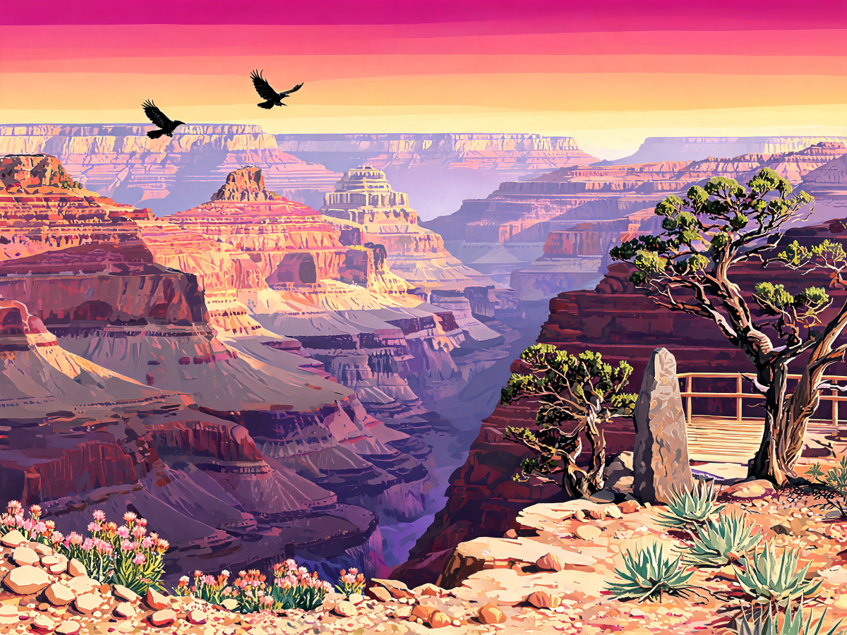 Grand Canyon Hazy Dusk - Escape by Numbers