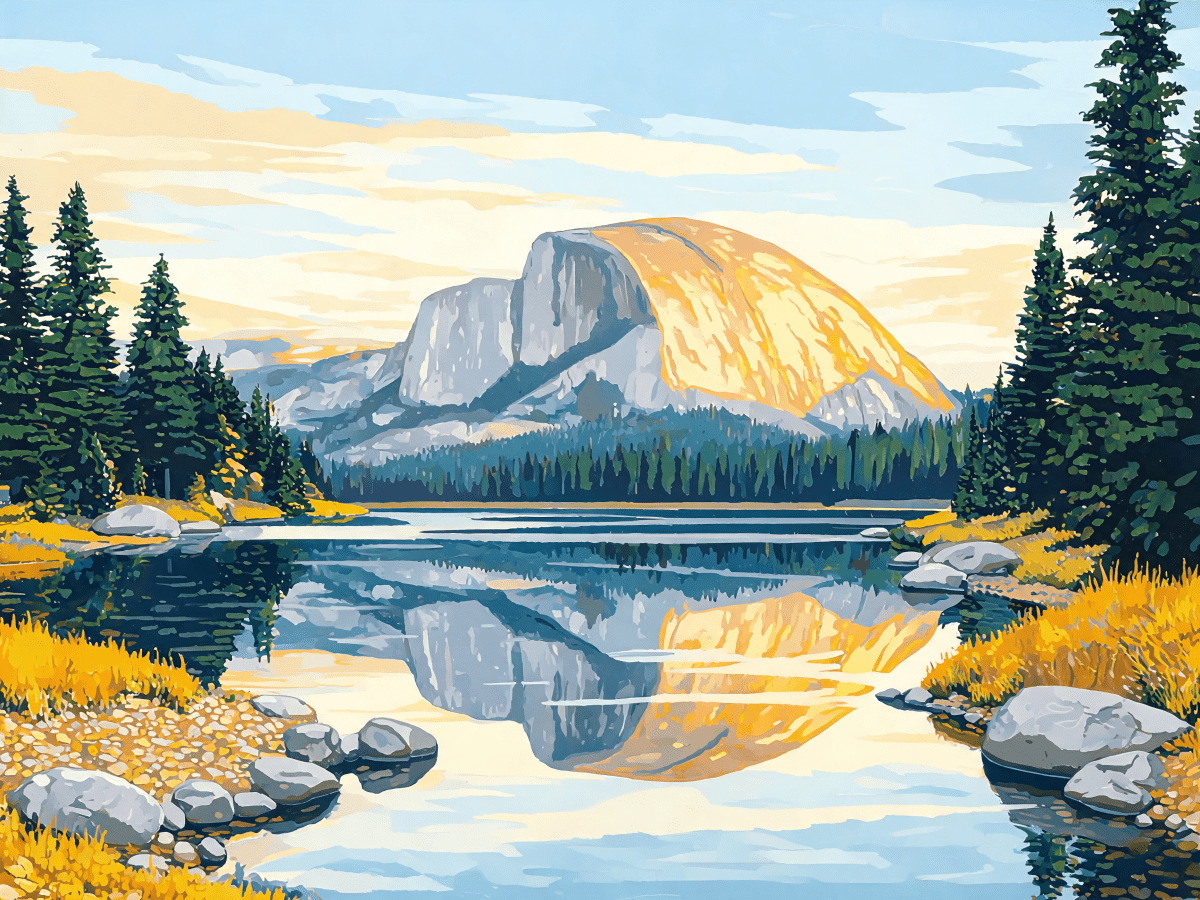 Half Dome Reflection - Escape by Numbers