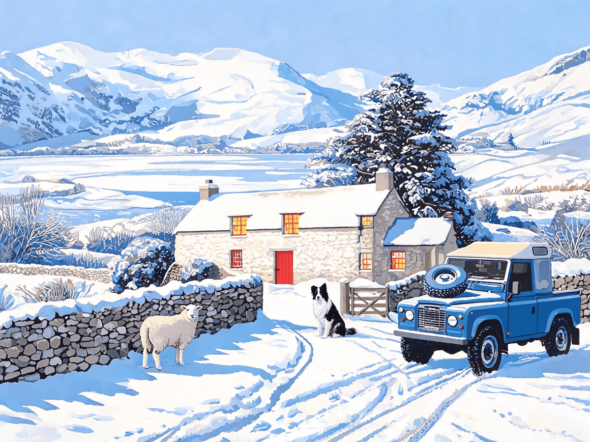 Highland Cottage Snow - Escape by Numbers