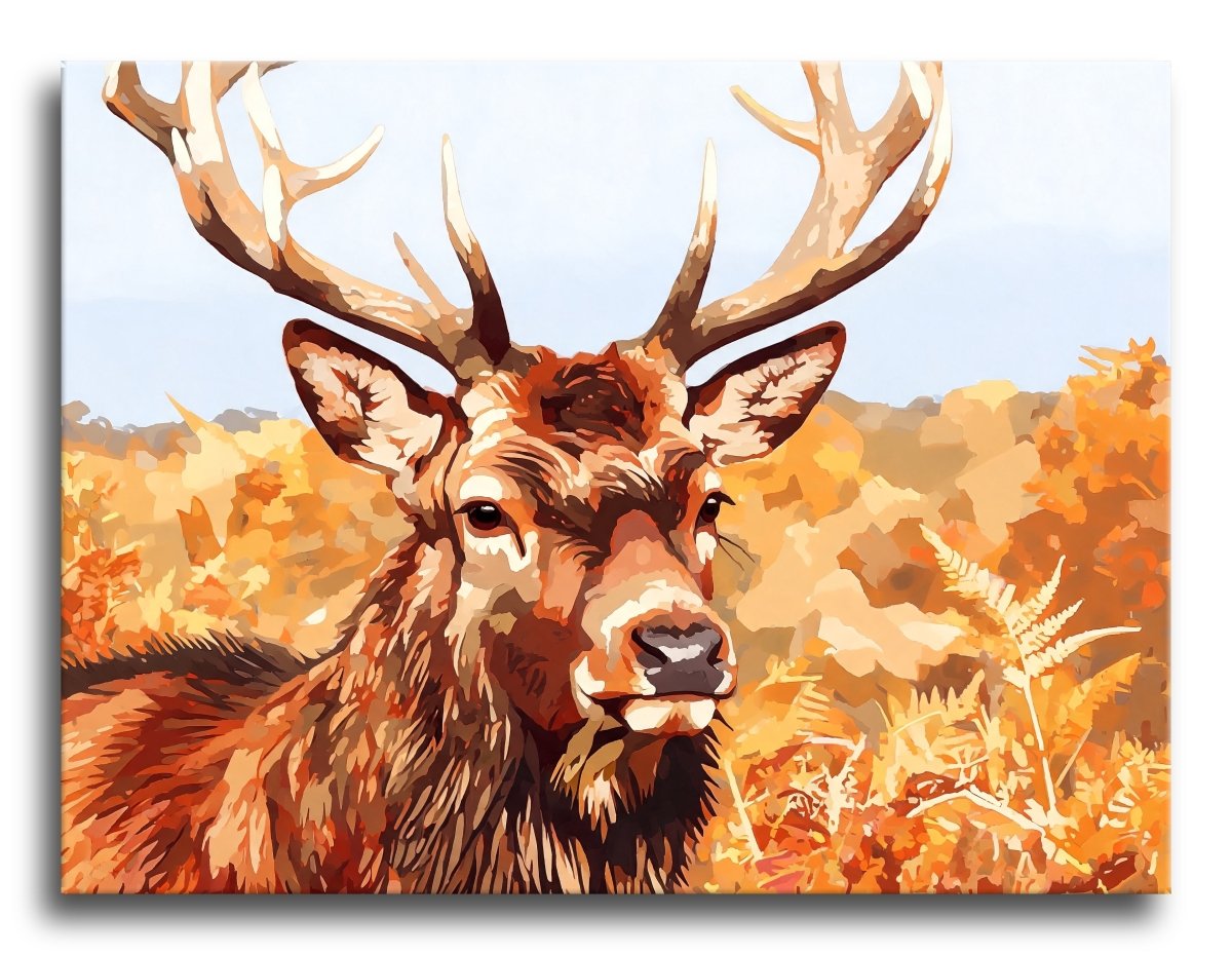 Highland Stag Portrait - Escape by Numbers