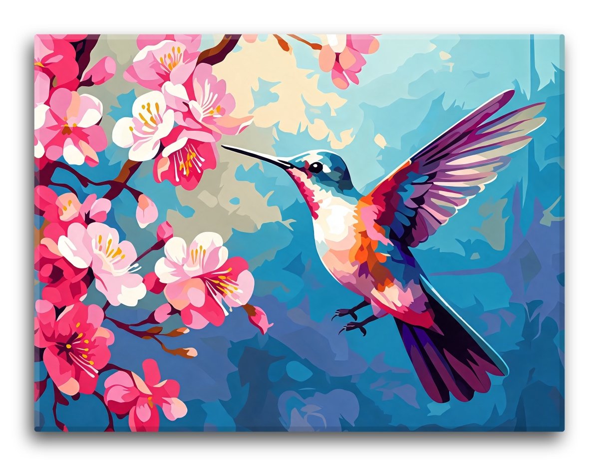 Hummingbird Blossoms - Escape by Numbers