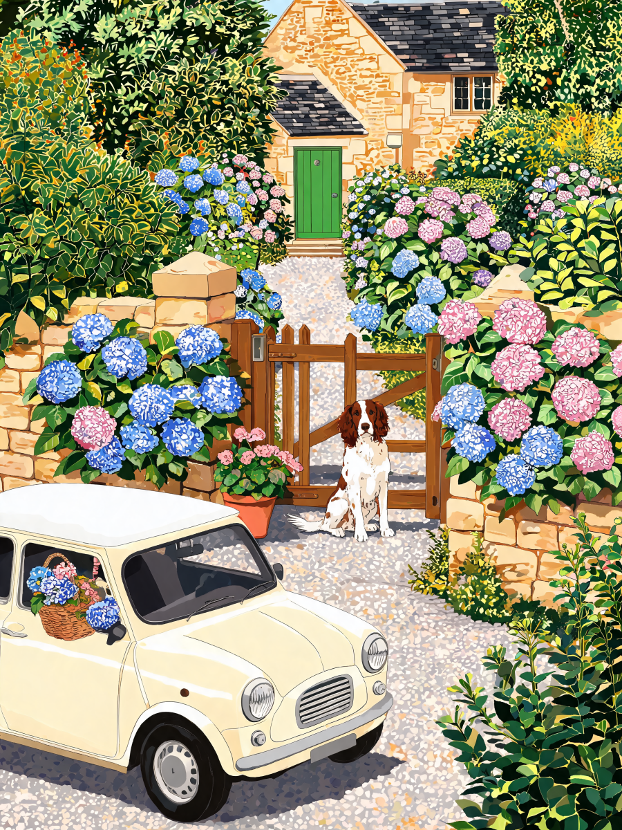 Hydrangea Gate Welcome - Escape by Numbers