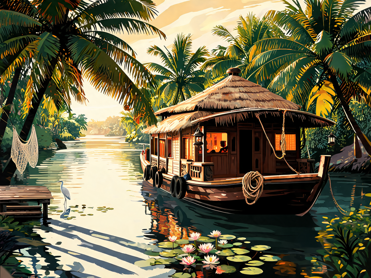 Kerala Backwater Drift - Escape by Numbers