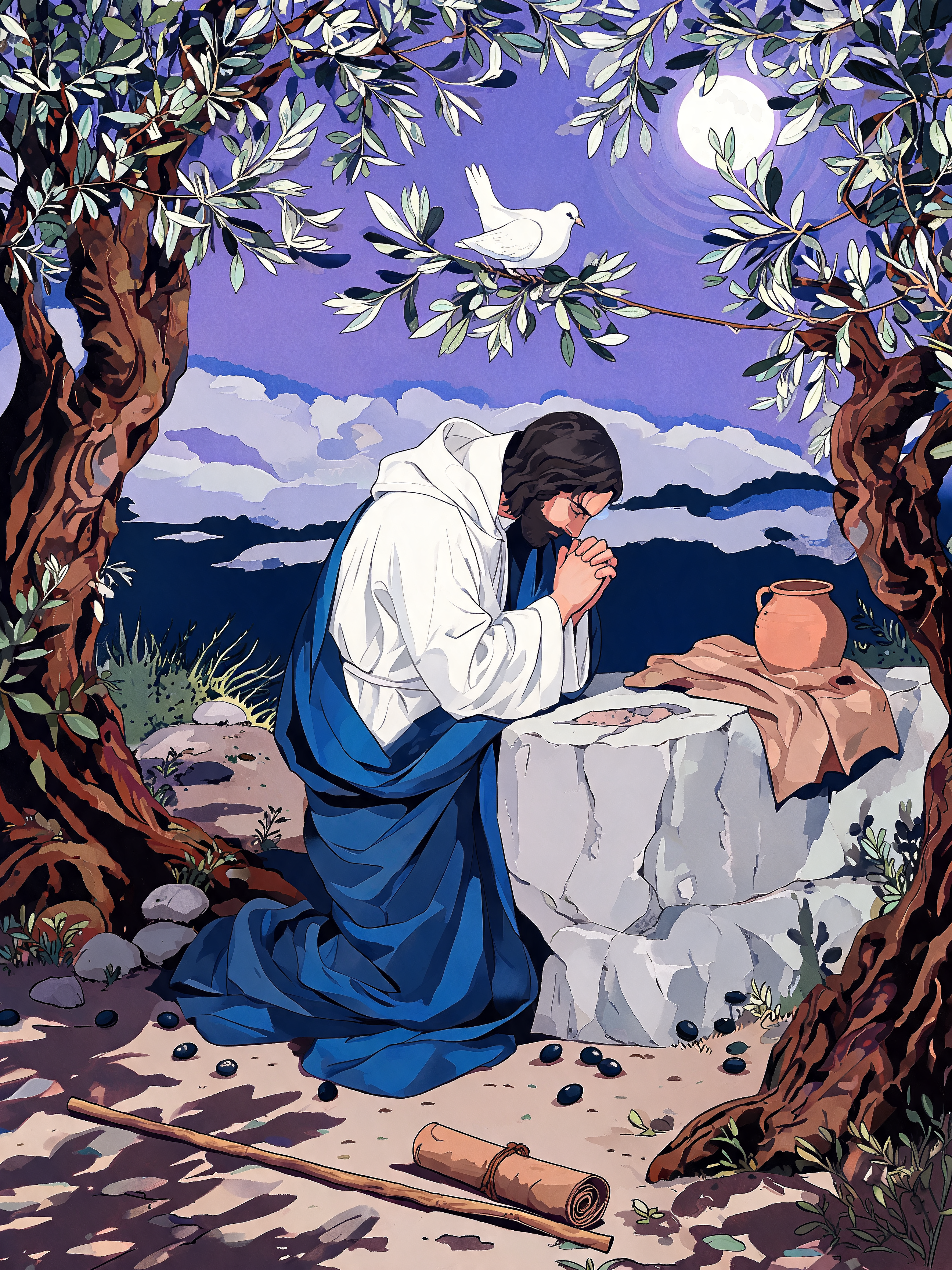 Kneeling Beside The Stone