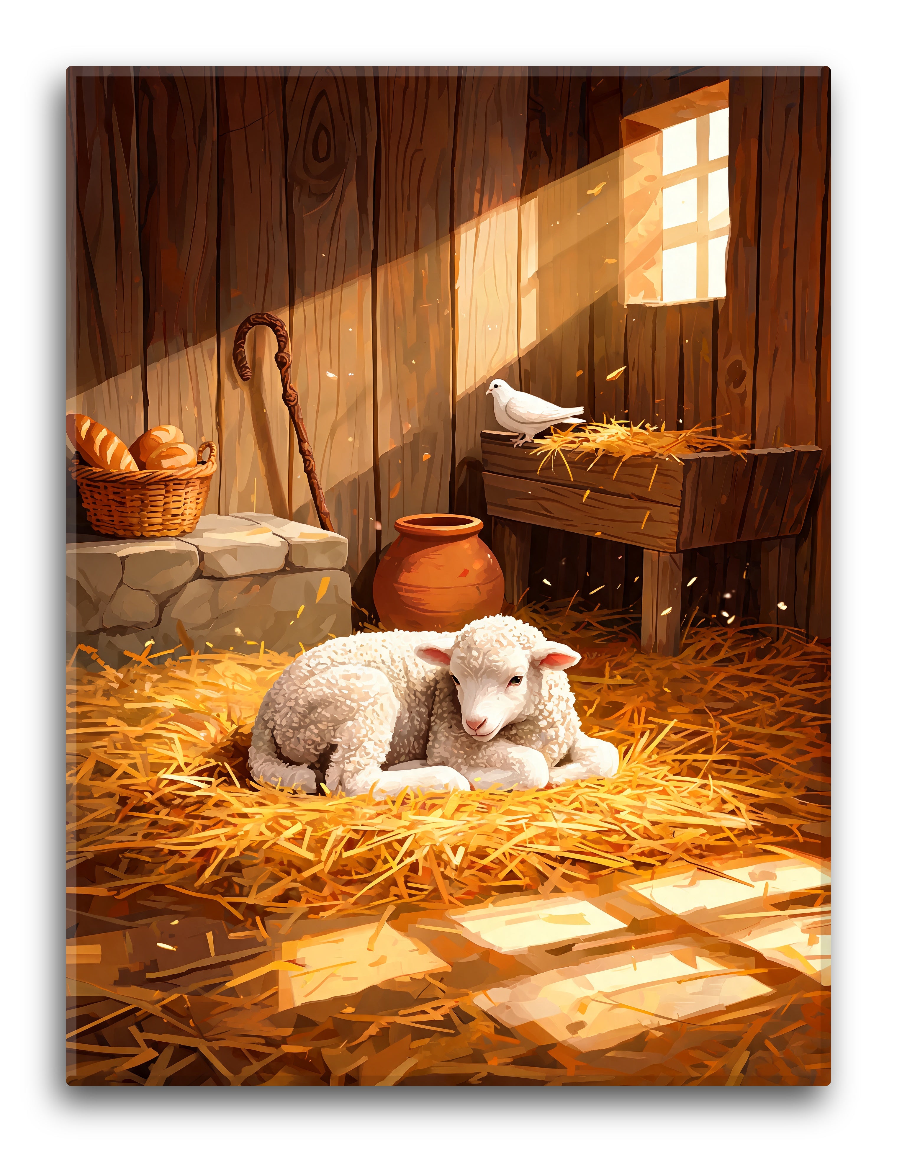 Lamb On Golden Straw