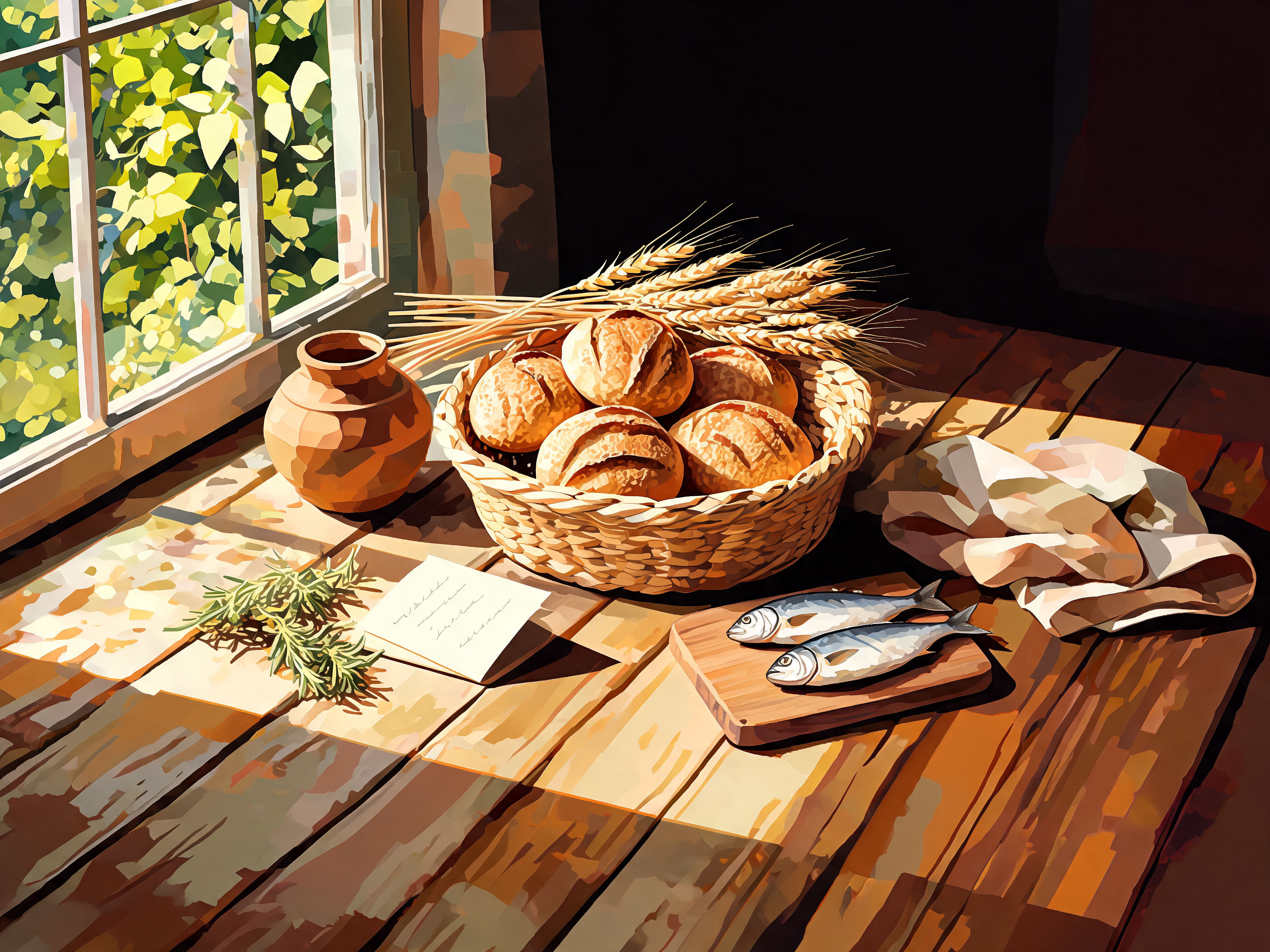 Loaves In The Basket
